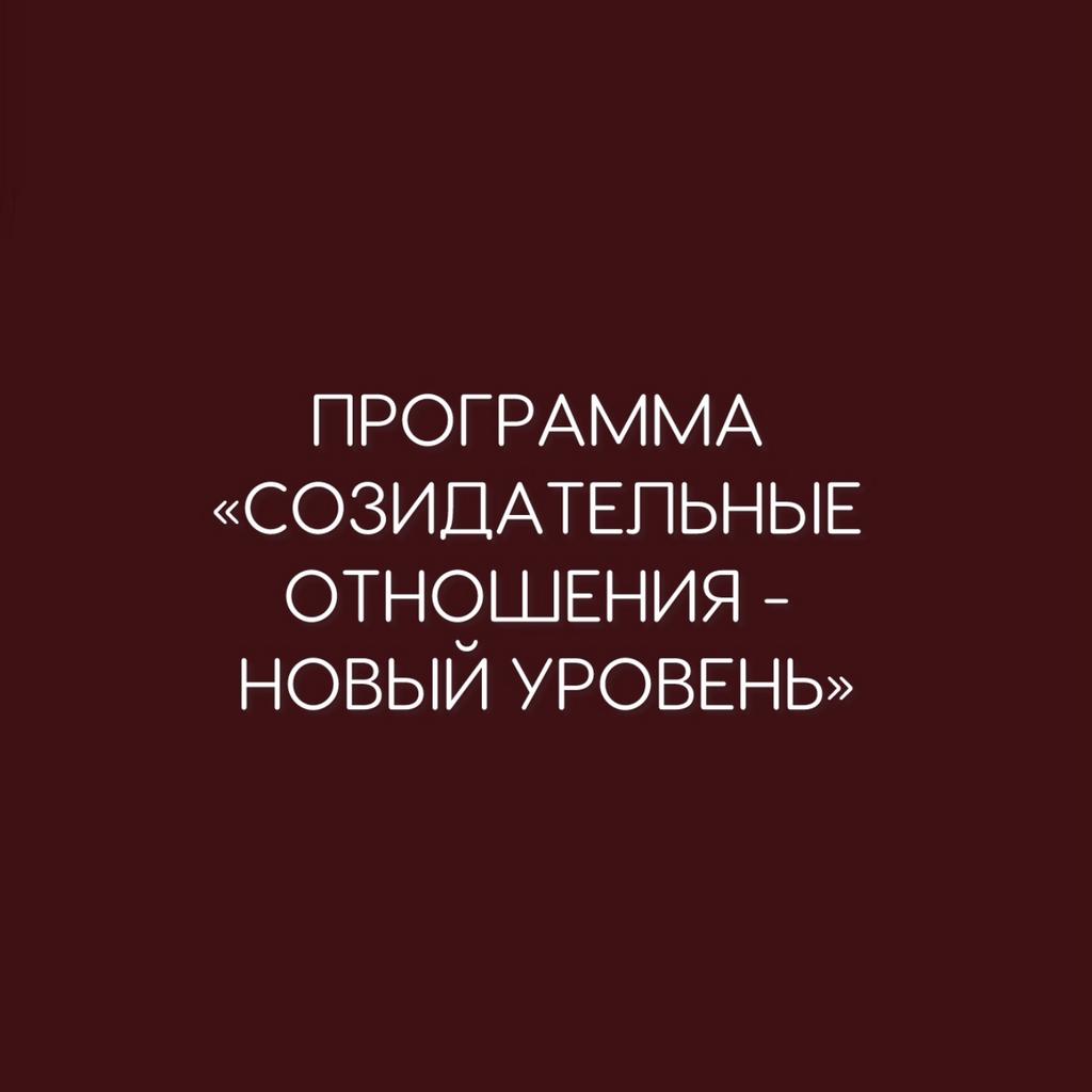 ПРОГРАММА "СОЗИДАТЕЛЬНЫЕ ОТНОШЕНИЯ - НОВЫЙ УРОВЕНЬ"
