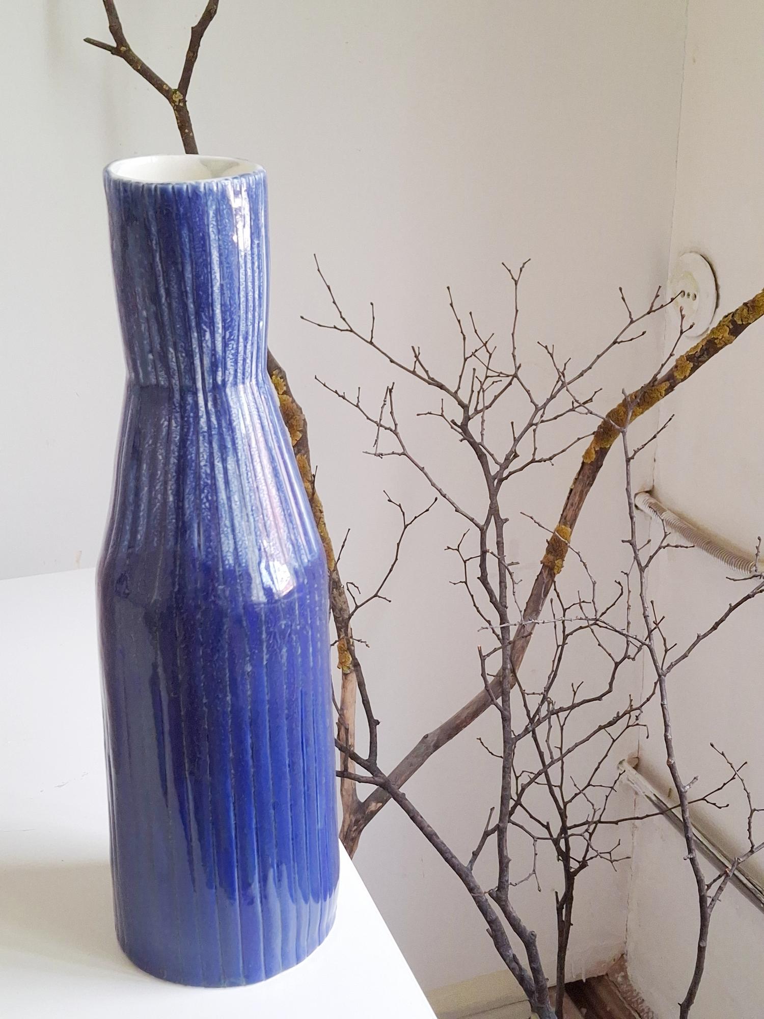 ваза бутылка цвет Синий