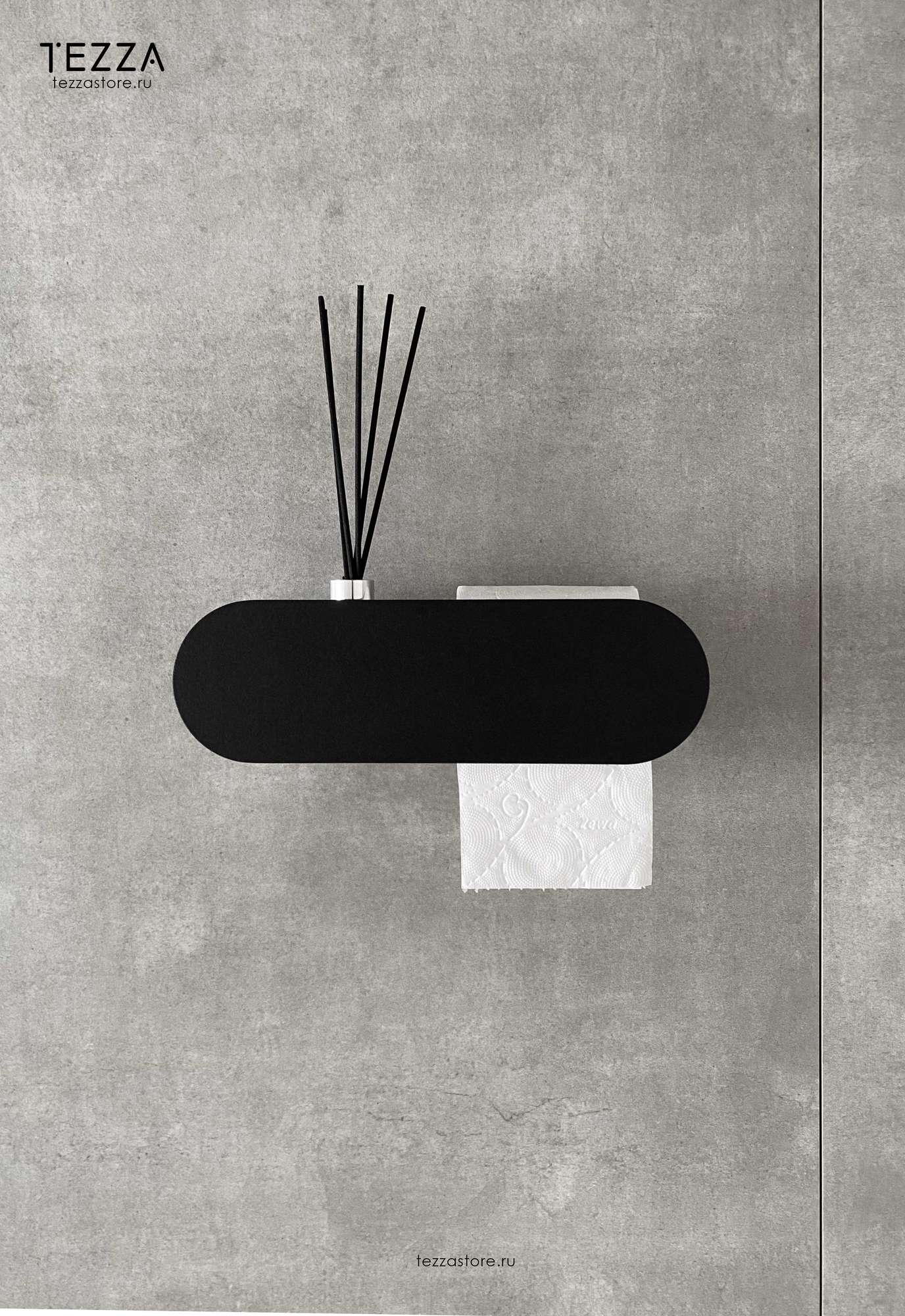 Бумагодержатель с полкой Тезза Ролло Диско