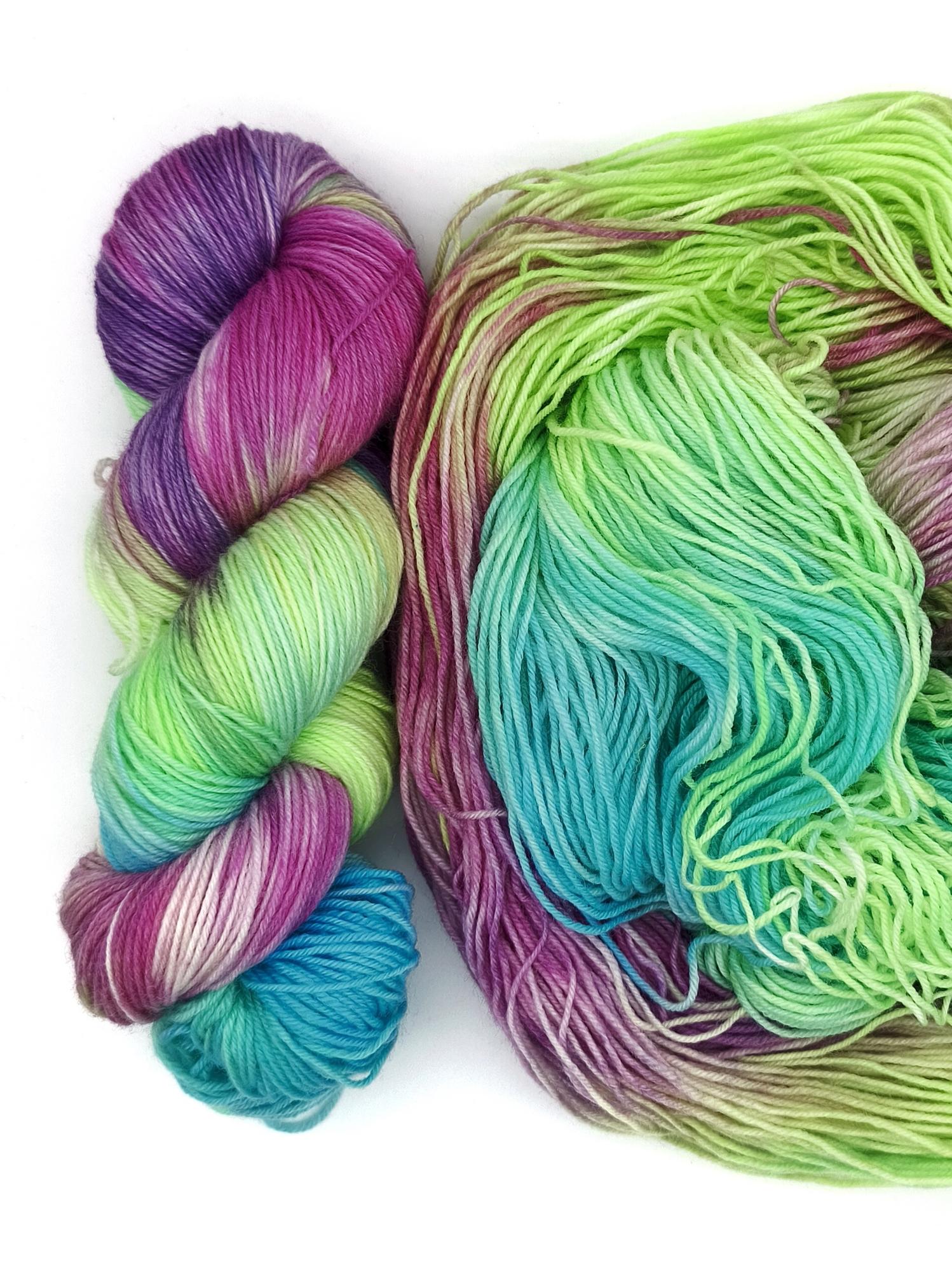 Пряжа ручного окрашивания, 100 гр/420 м, 75% меринос, 25% ПА, 42420