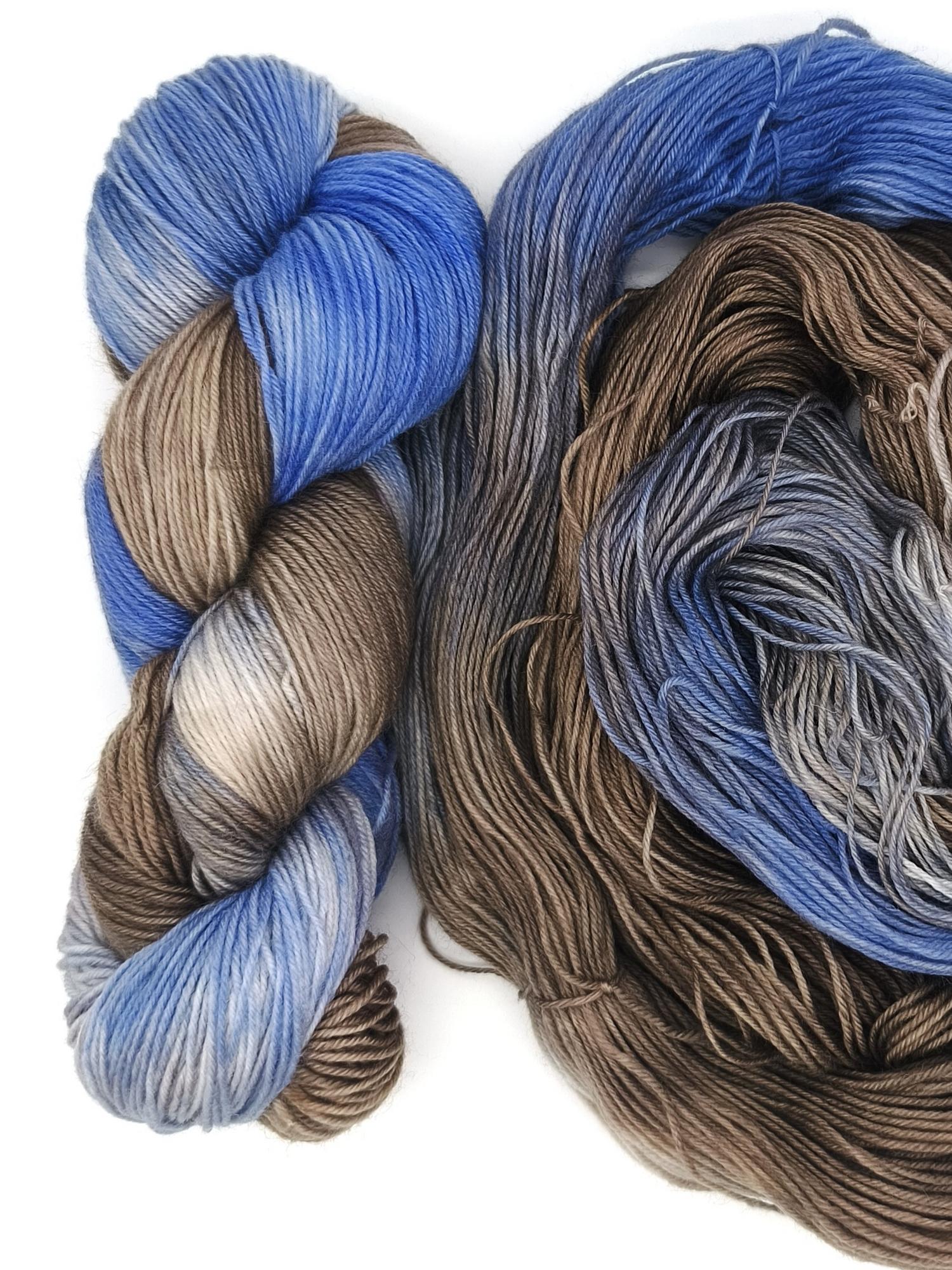 Пряжа ручного окрашивания, 100 гр/420 м, 75% меринос, 25% ПА, 49420