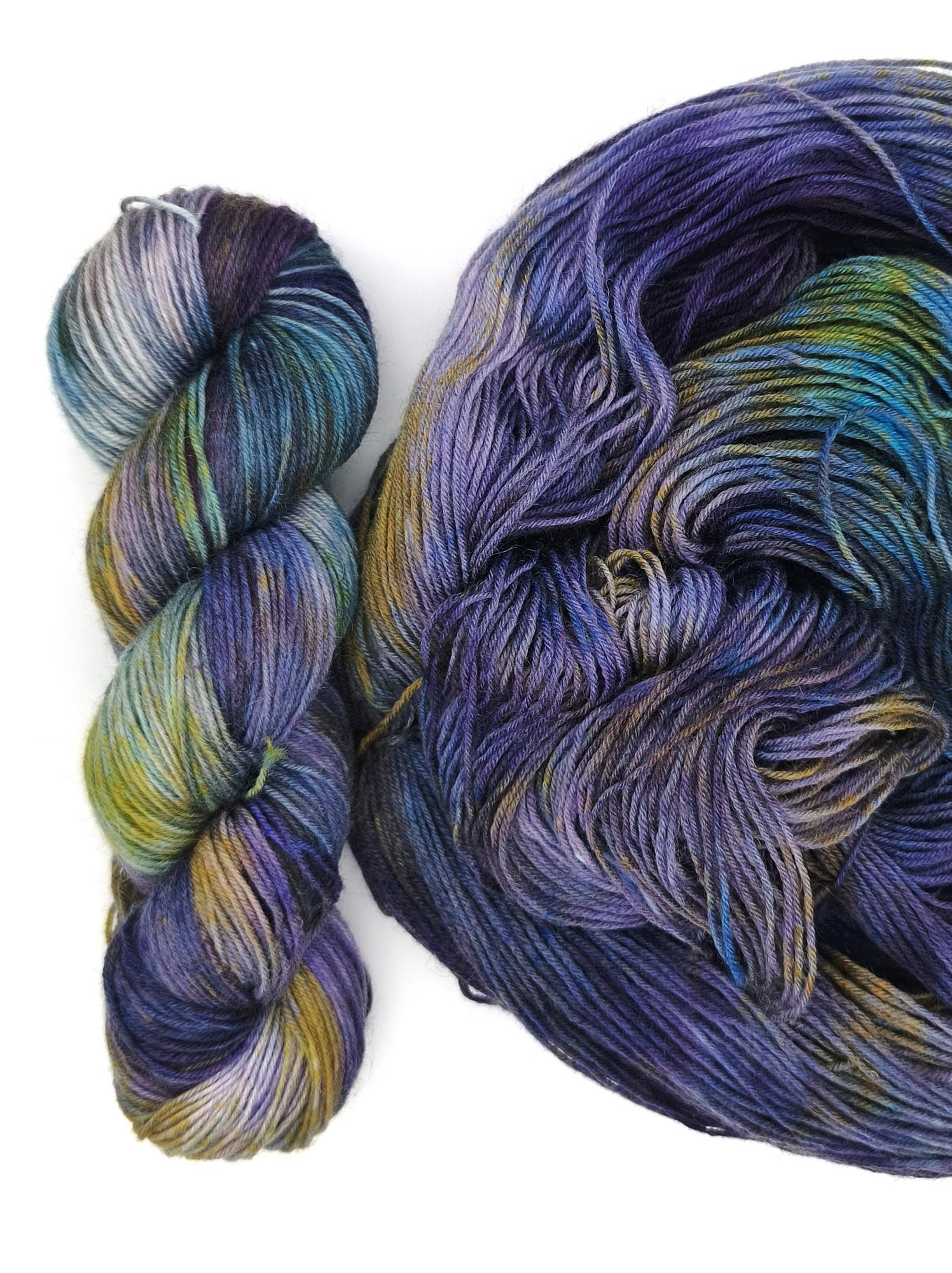 Пряжа ручного окрашивания, 100 гр/420 м, 75% меринос, 25% ПА, 62420