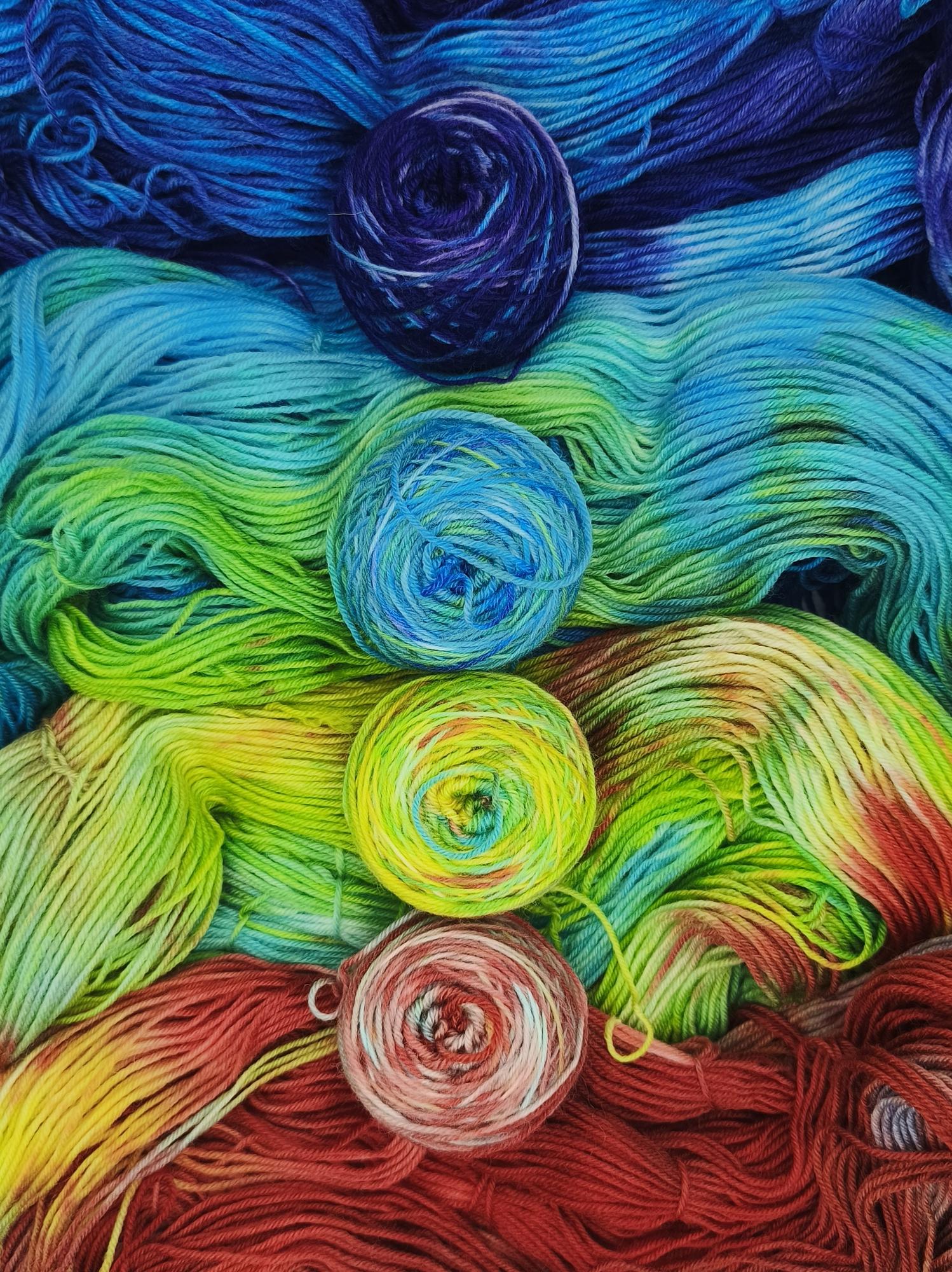 Набор пряжи ручного окрашивания, 100 гр, 16420