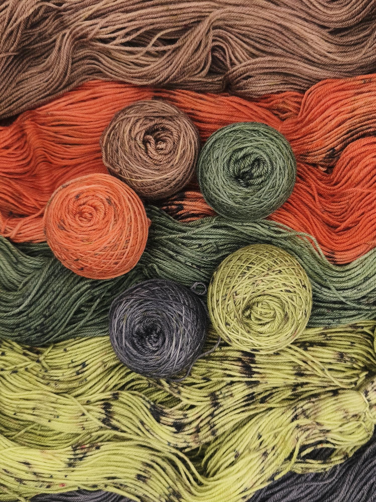 Набор пряжи ручного окрашивания, 125 гр, 136420