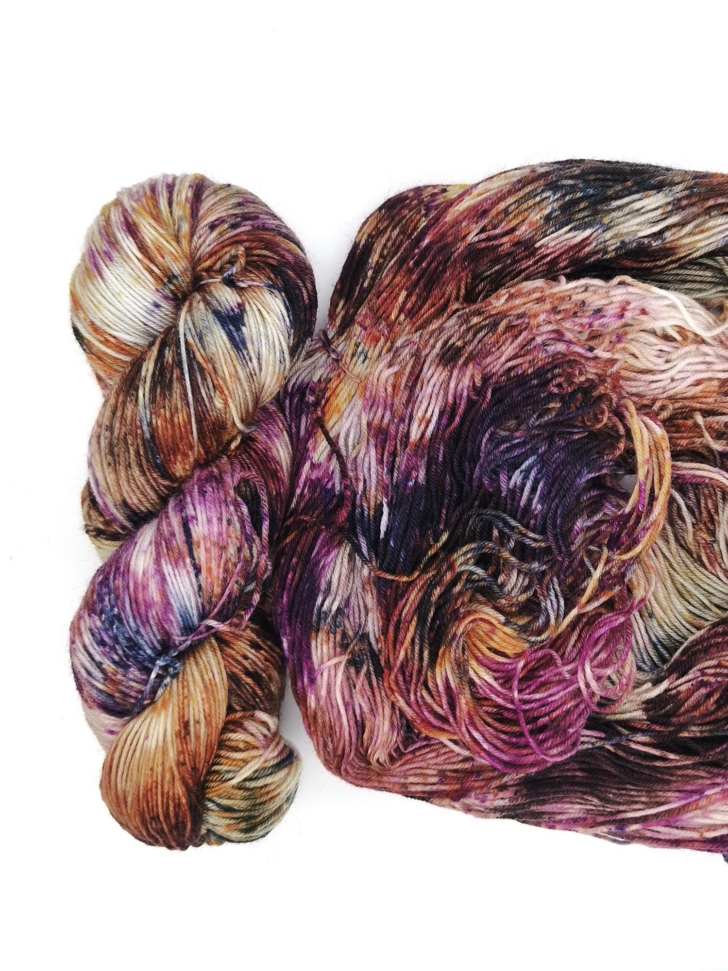 Пряжа ручного окрашивания, 100 гр/420 м, 75% меринос, 25% ПА, 140420