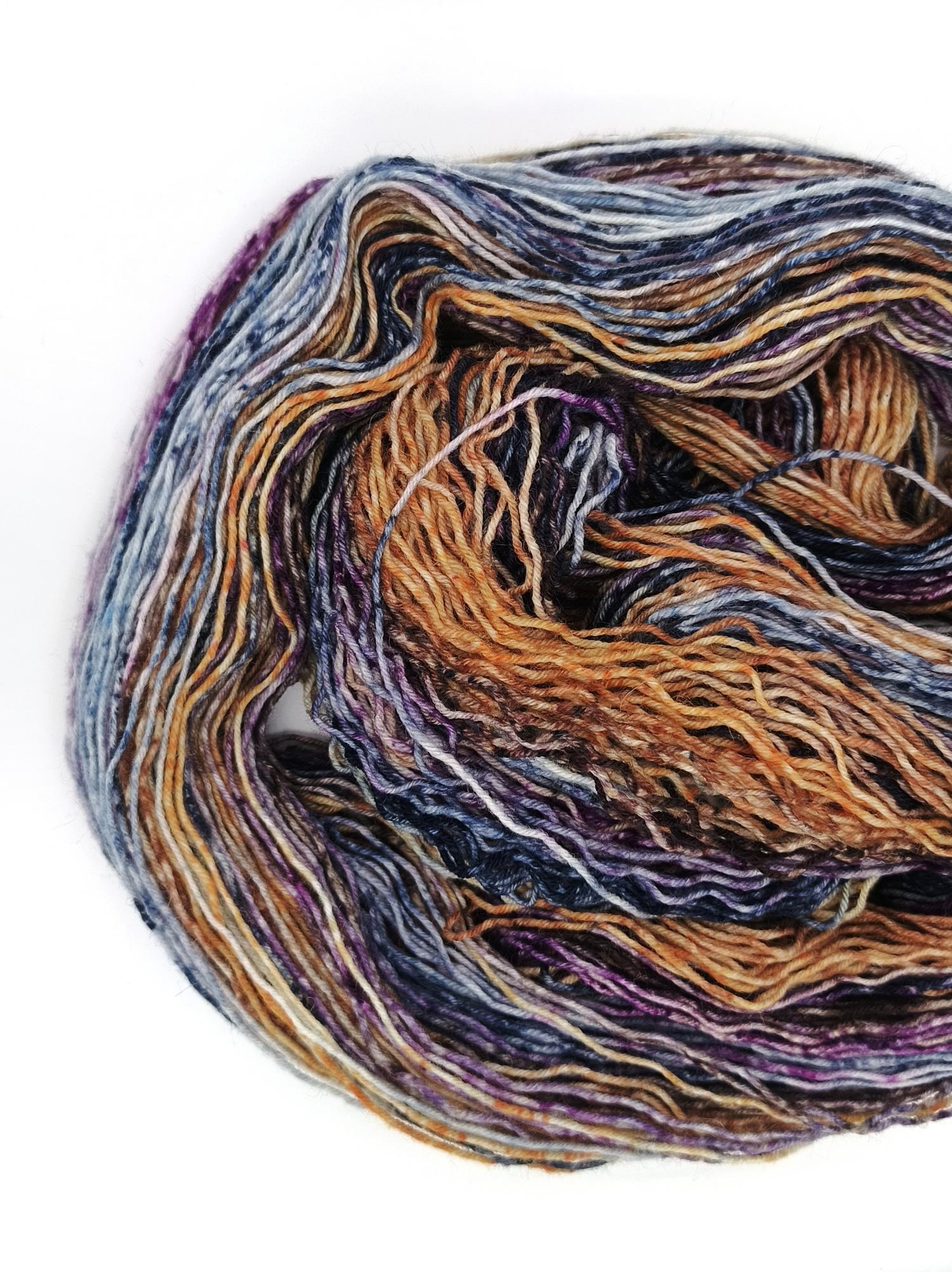 Пряжа ручного окрашивания, 100 гр/420 м, 75% меринос, 25% ПА, 141420