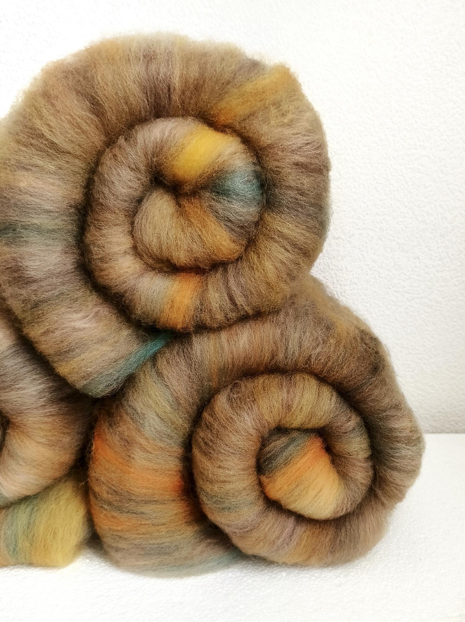 Кудель (батт)  для прядения, твид, 60 гр