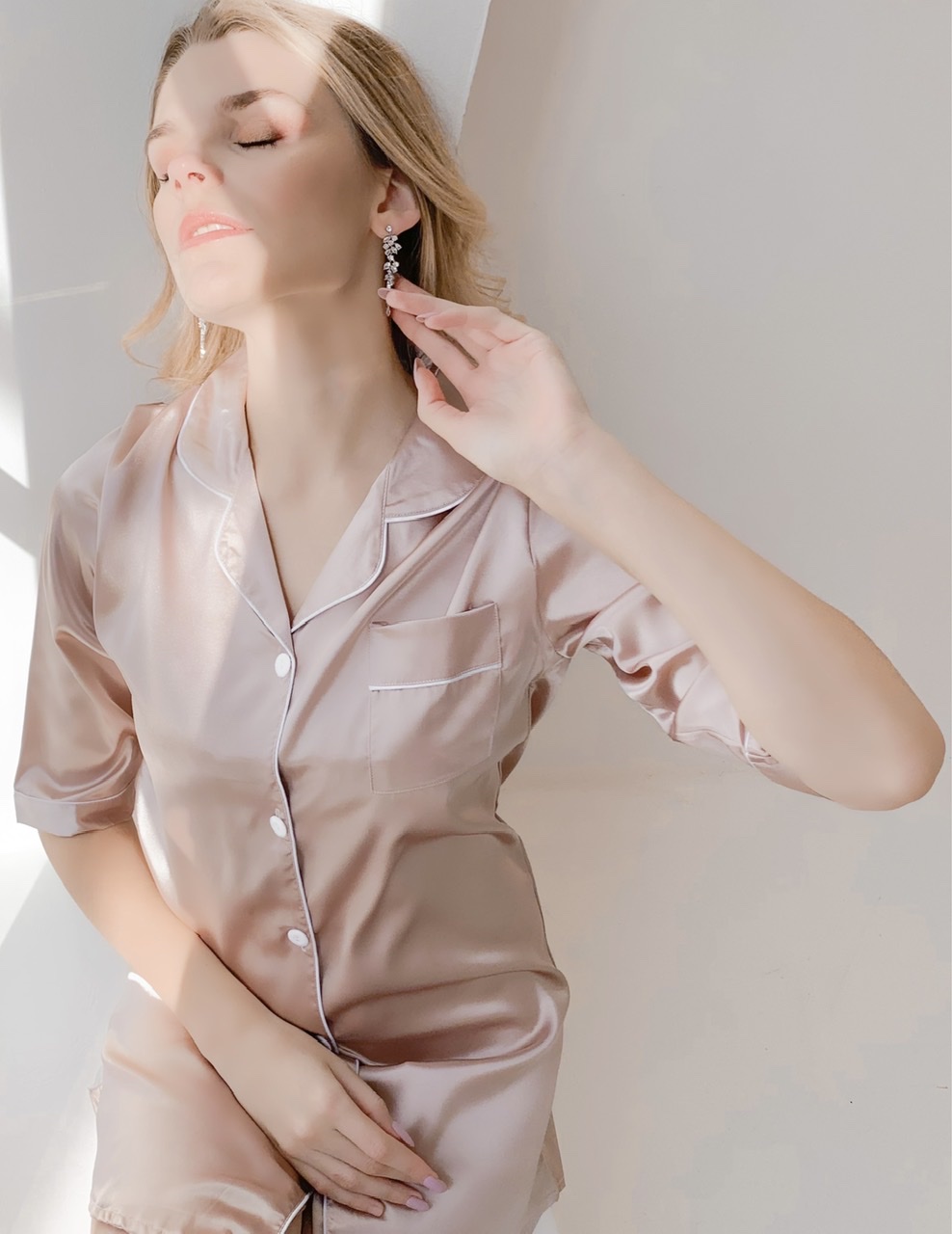 Платье-рубашка D19226 капучино