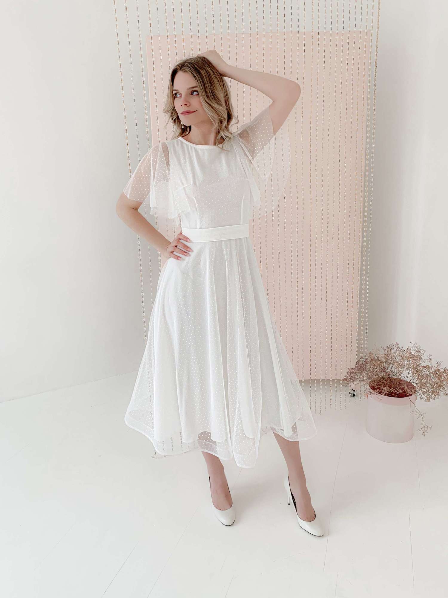 Свадебное платье Лесиль миди