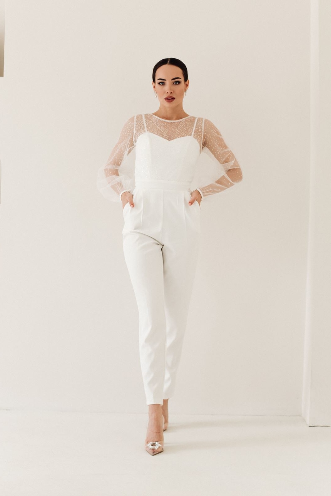 комбинезон для невесты свадебный