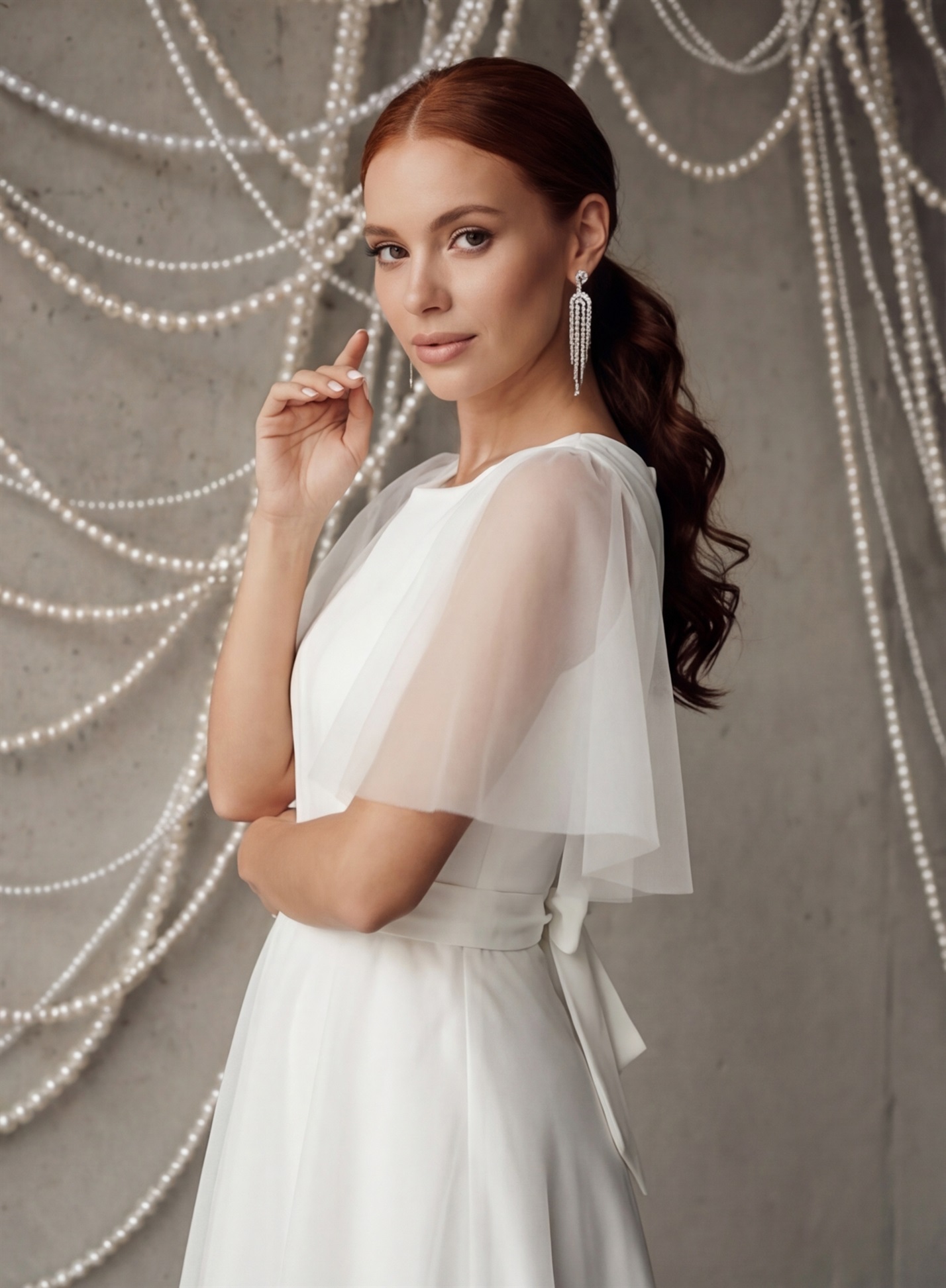 Свадебное платье Элоиза Миди Глиттер