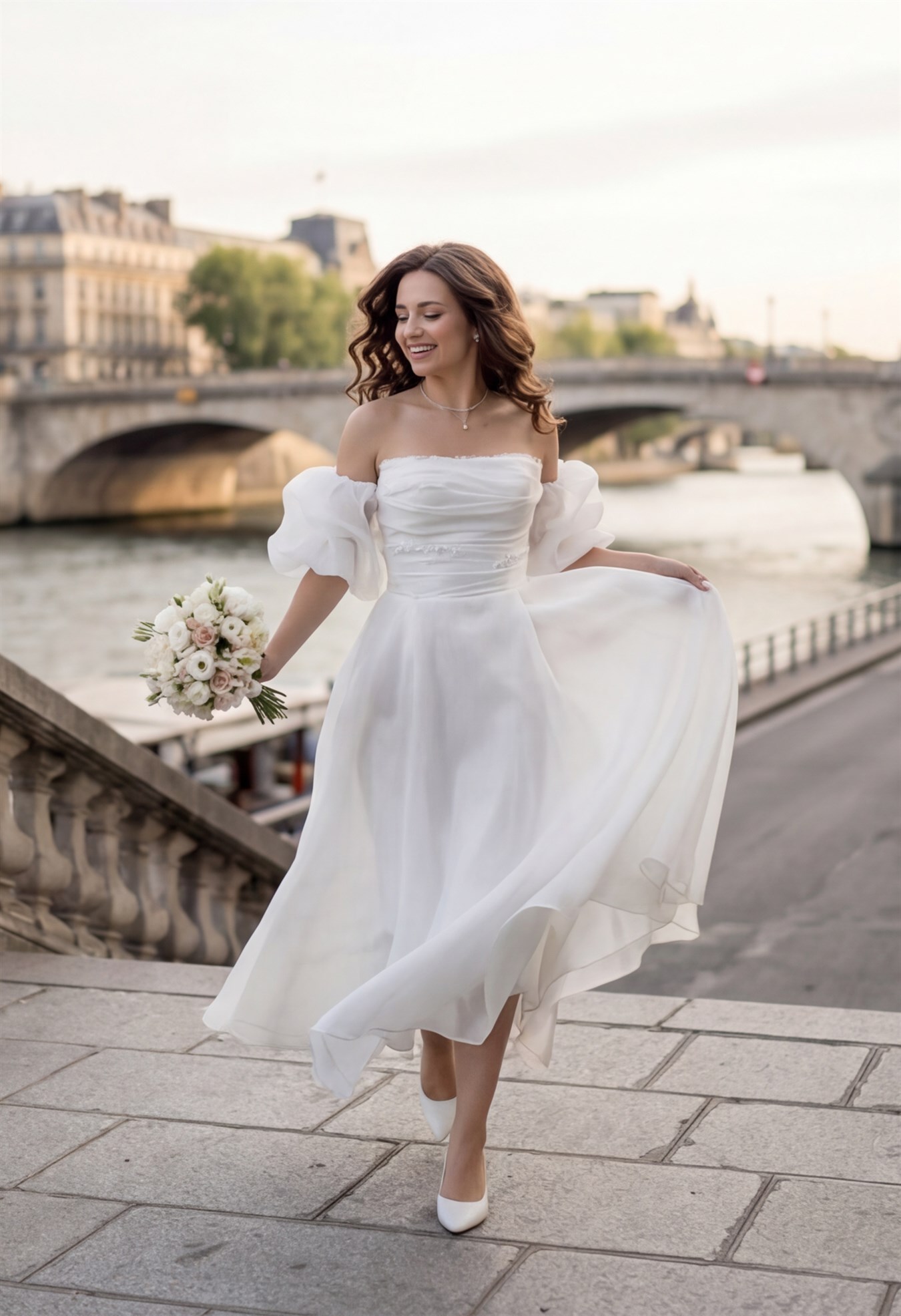 Свадебное платье Эльфи миди