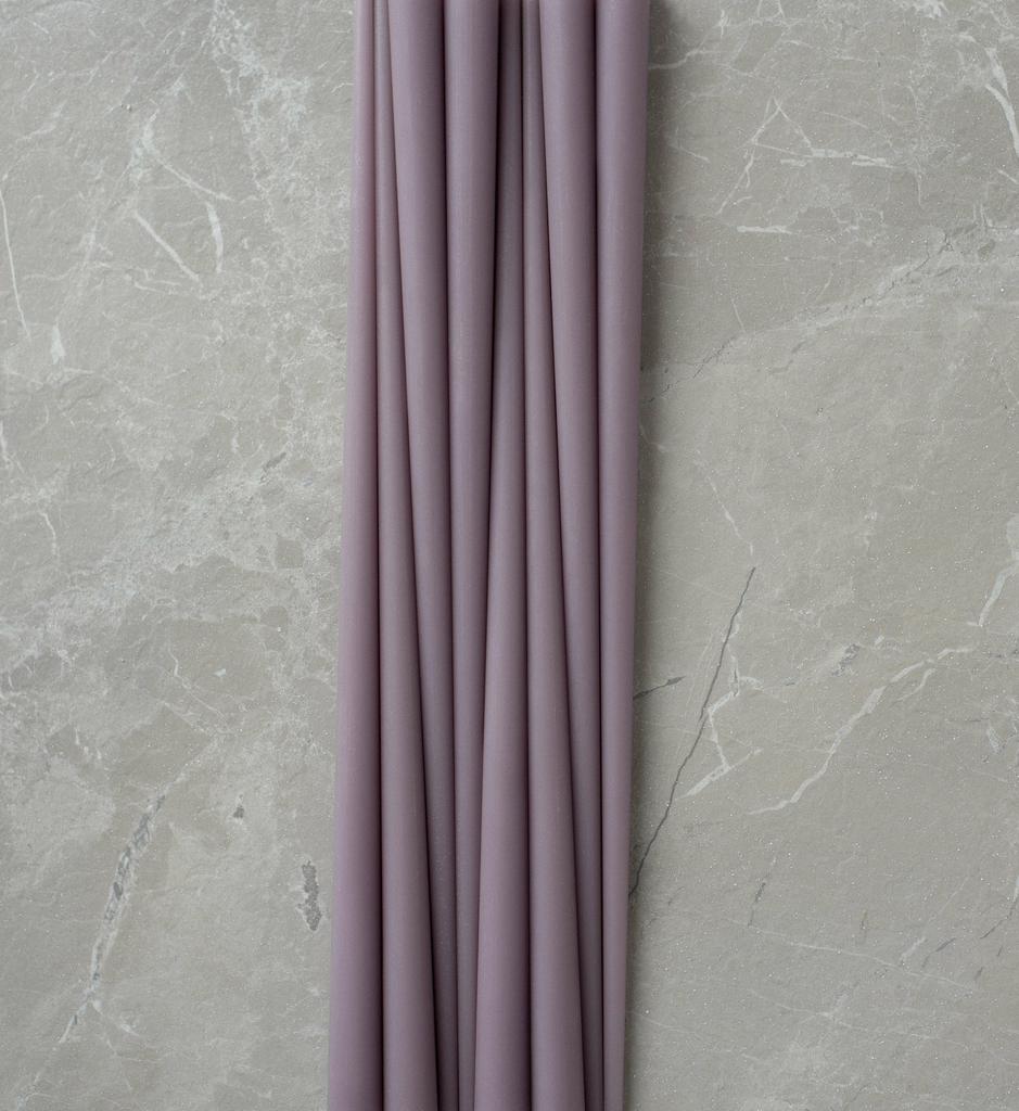 TAPER CANDLES LILAC 10 PCS