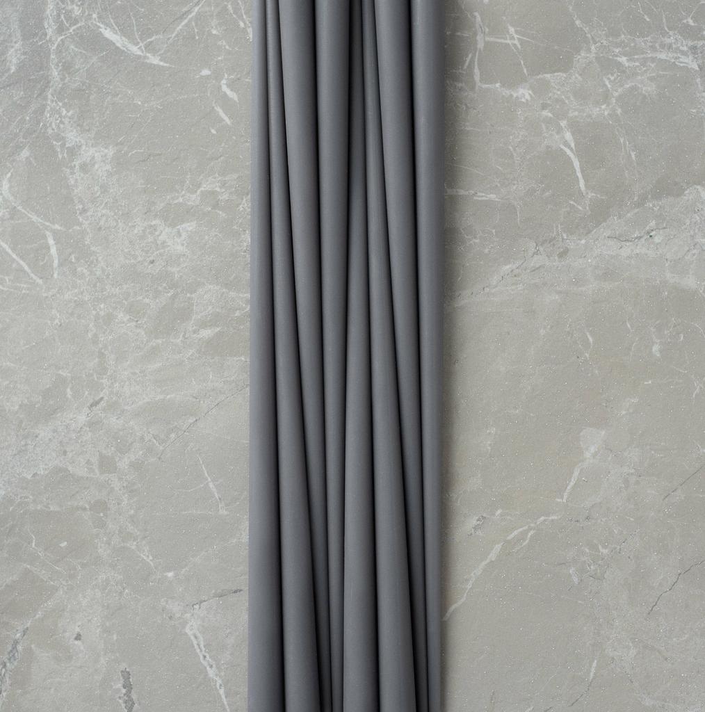 TAPER CANDLES ANTHRACITE 10 PCS