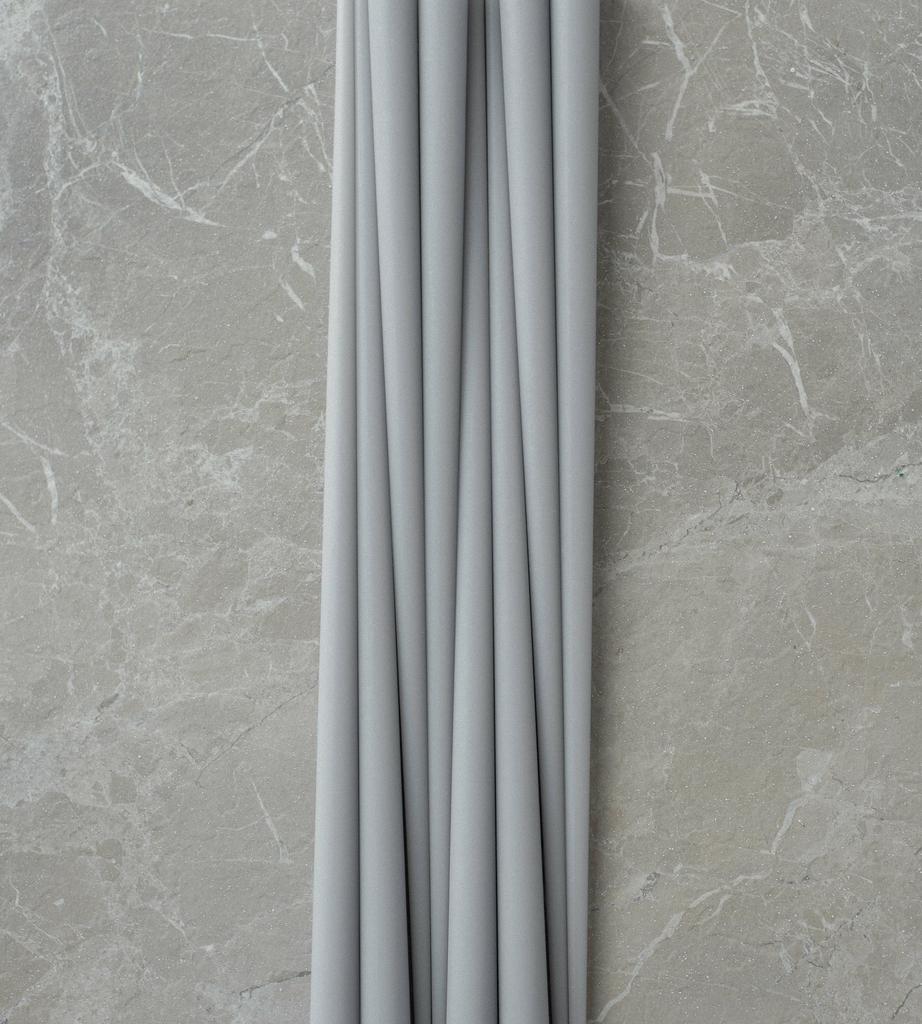 TAPER CANDLES GRAY SMOKE 10 PCS
