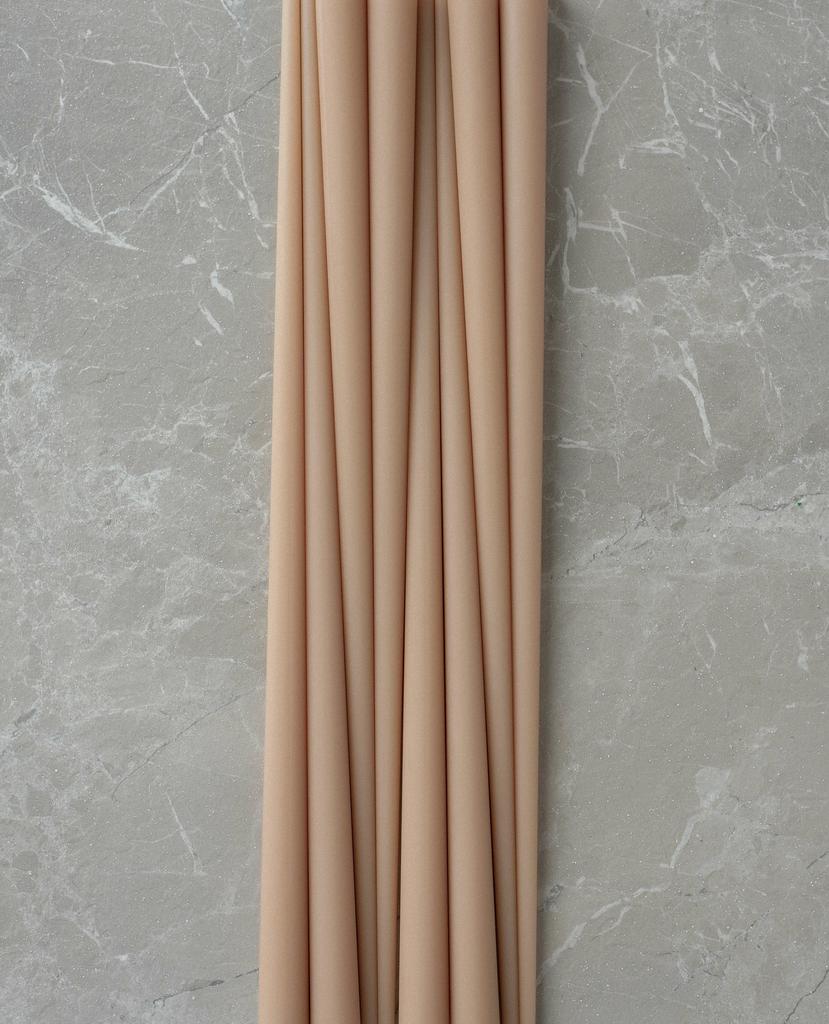 TAPER CANDLES BEIGE 10 PCS