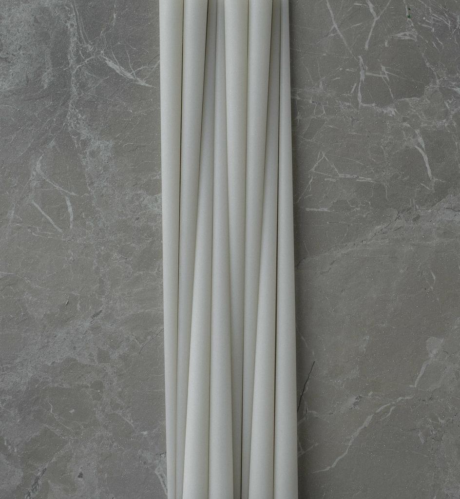 TAPER CANDLES SOFT WHITE 10 PCS