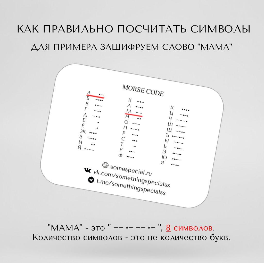 Индивидуальный браслет Морзе с Вашим зашифрованным словом