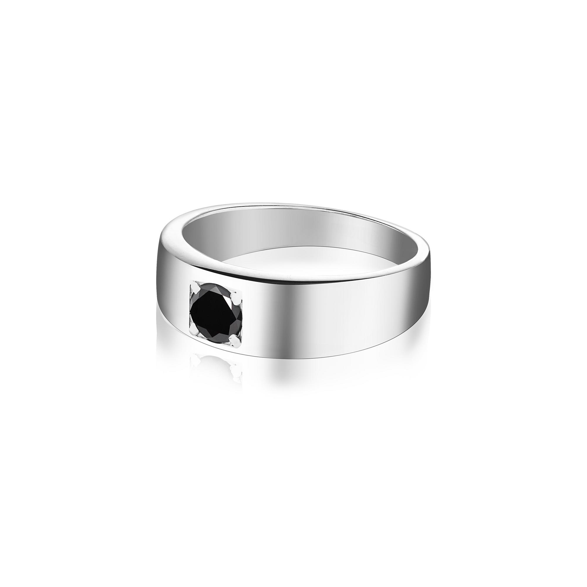 Кольцо Crystal Round с черной шпинелью