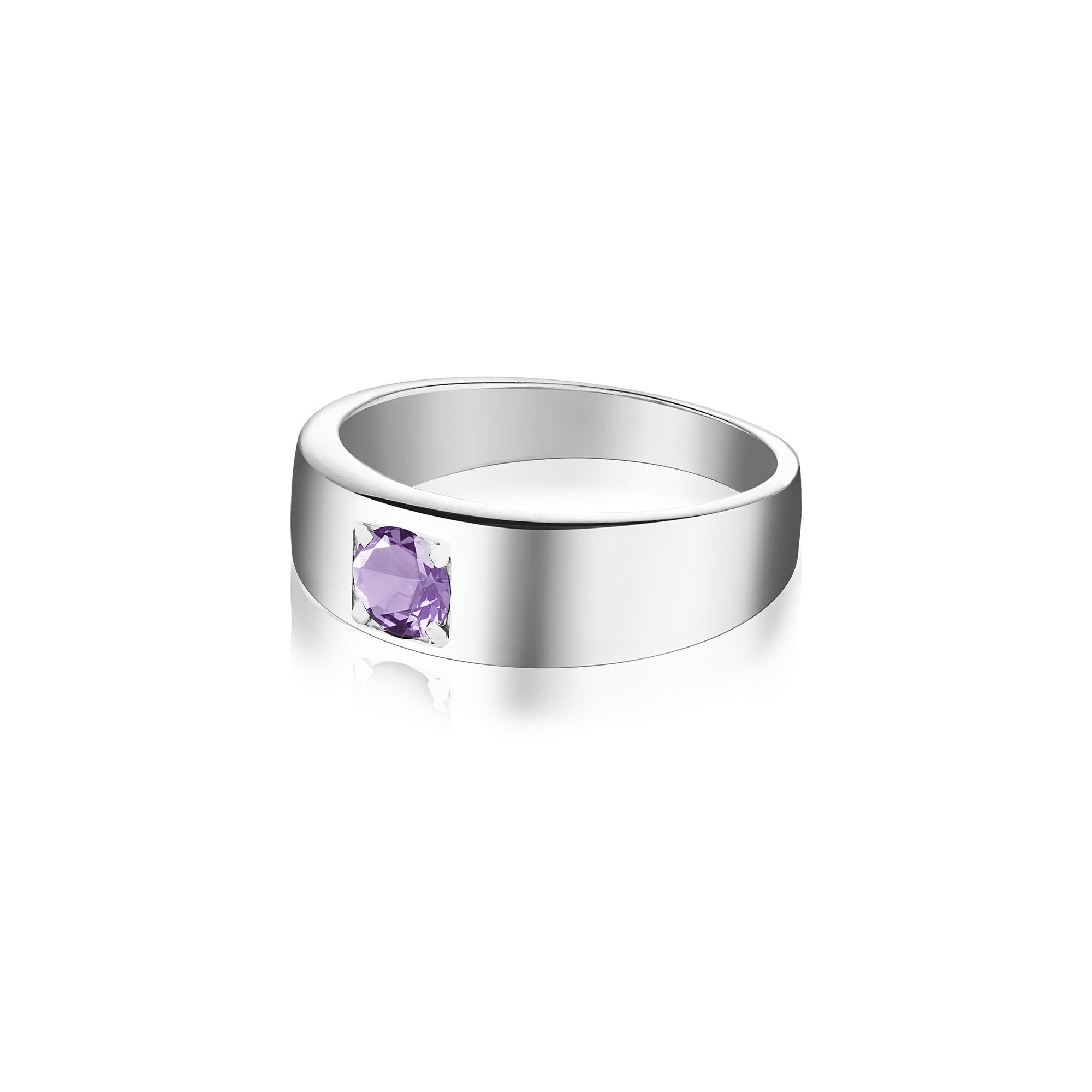 Кольцо Crystal Round с аметистом