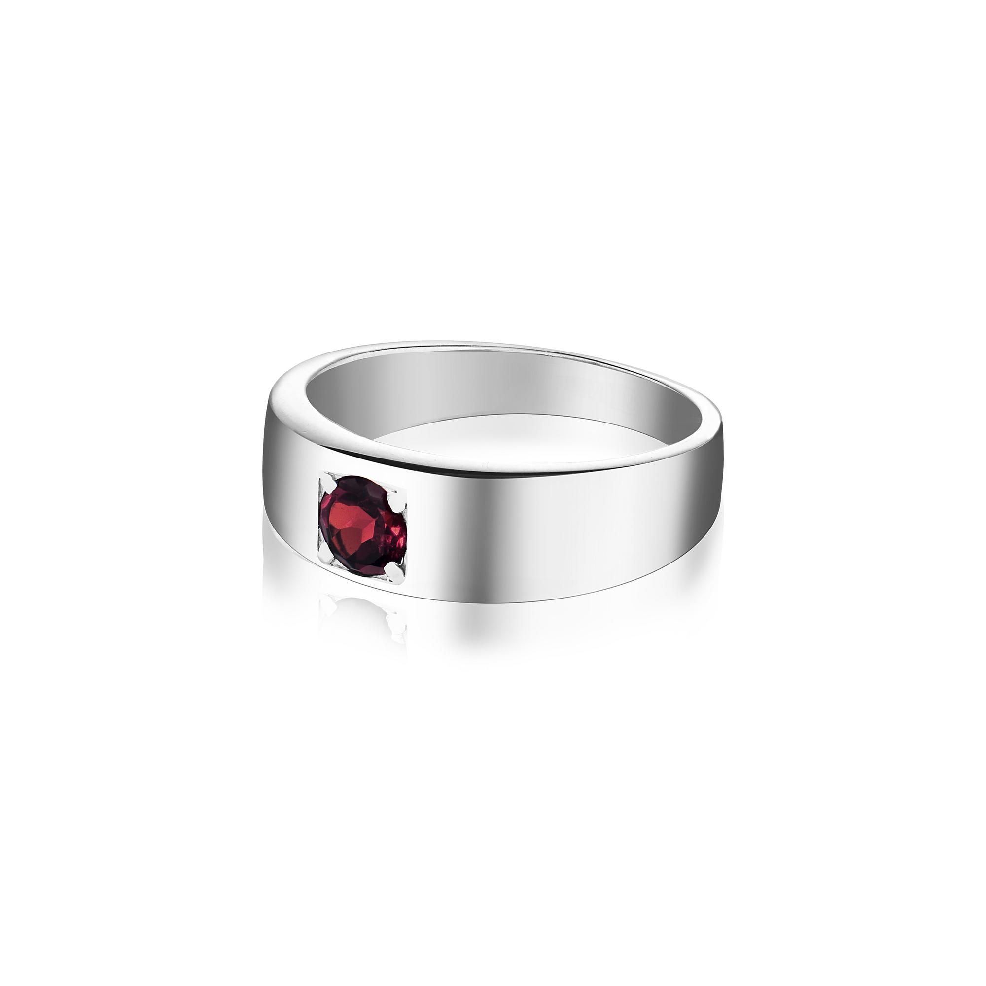 Кольцо Crystal Round с гранатом