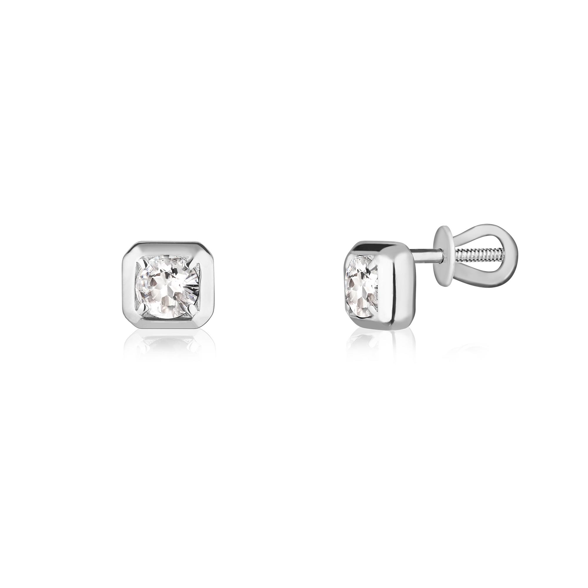 Серьги Crystal Square с горным хрусталем