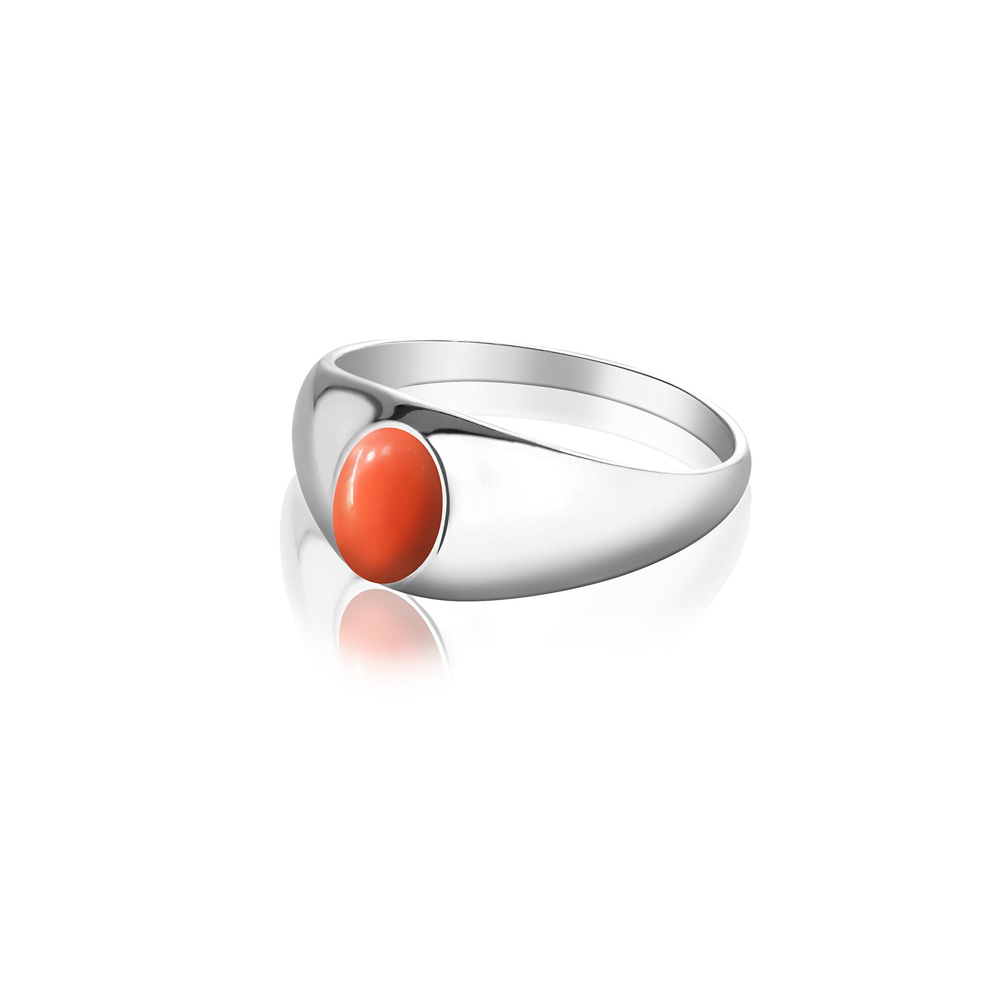 Кольцо Crystal EYE с кораллом