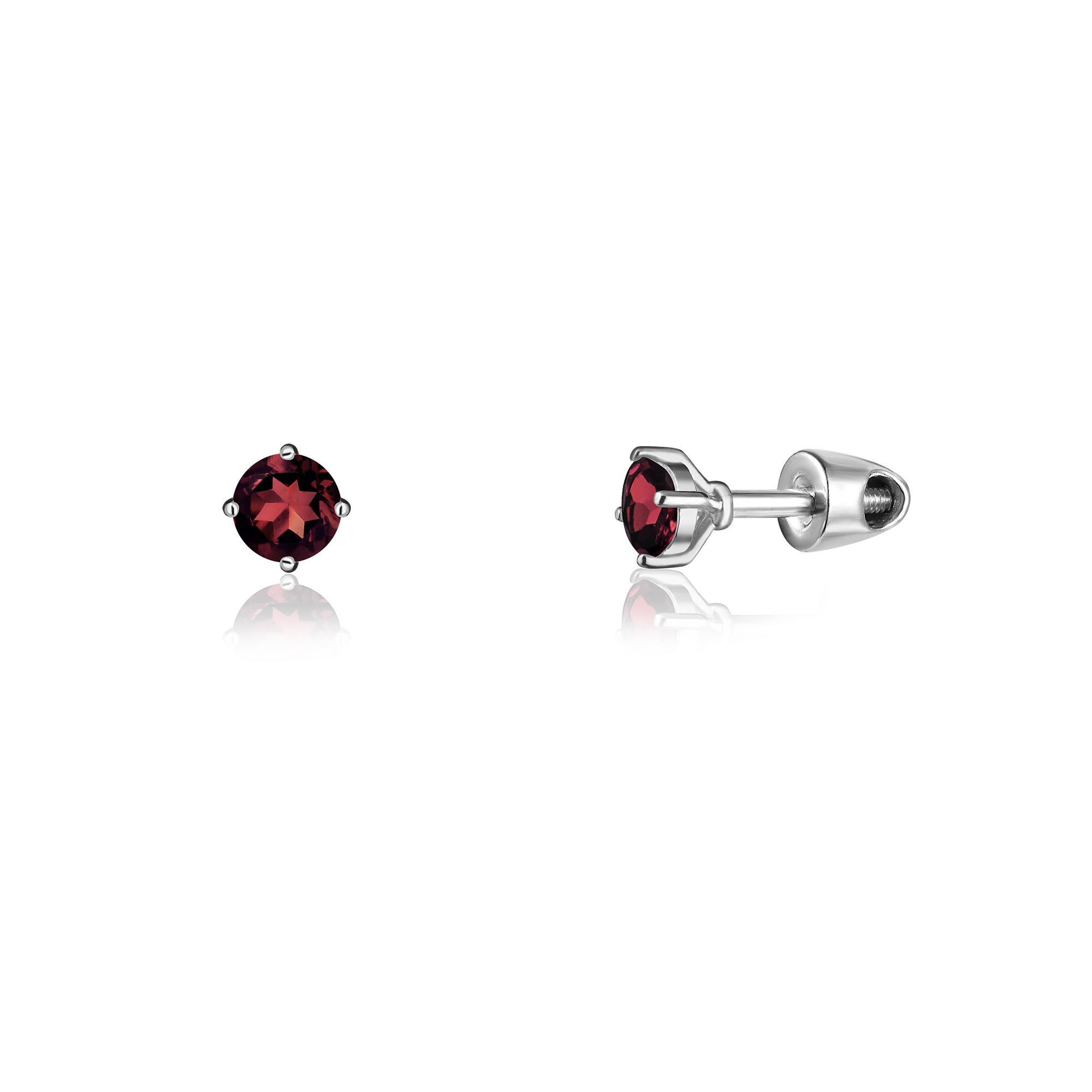 Серьги Crystal Circle с гранатом