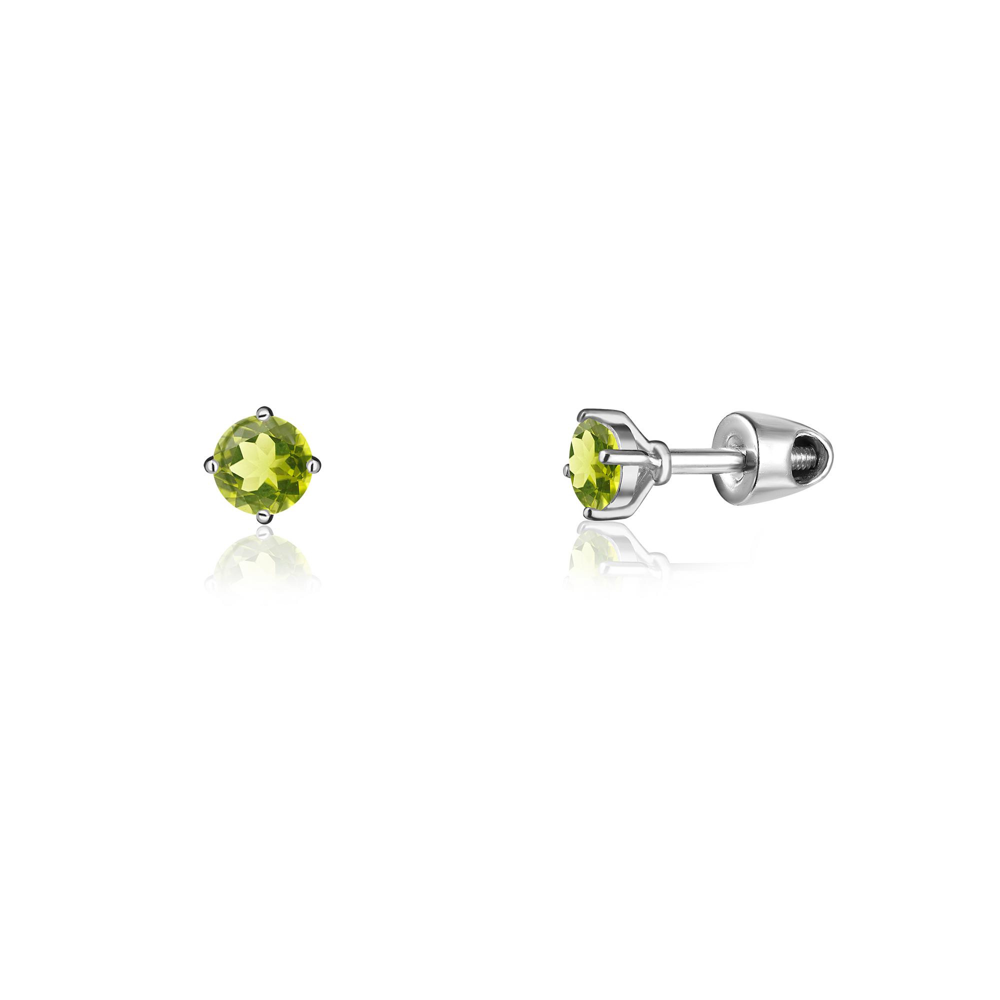 Серьги Crystal Circle с хризолитом