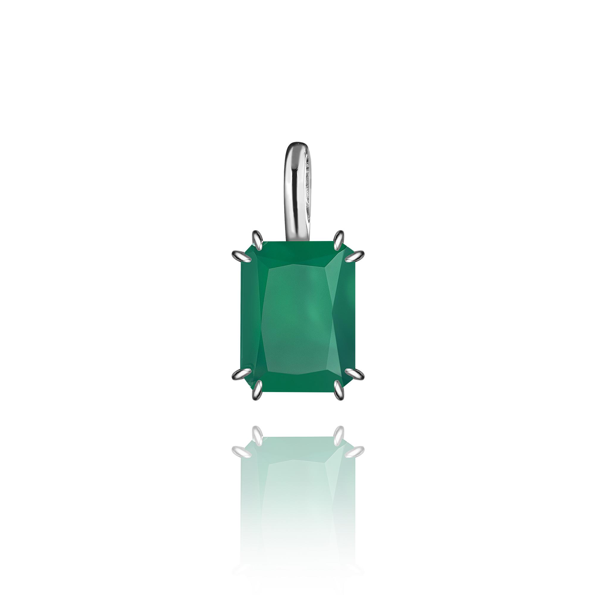Подвеска Crystal Classic с зеленым агатом