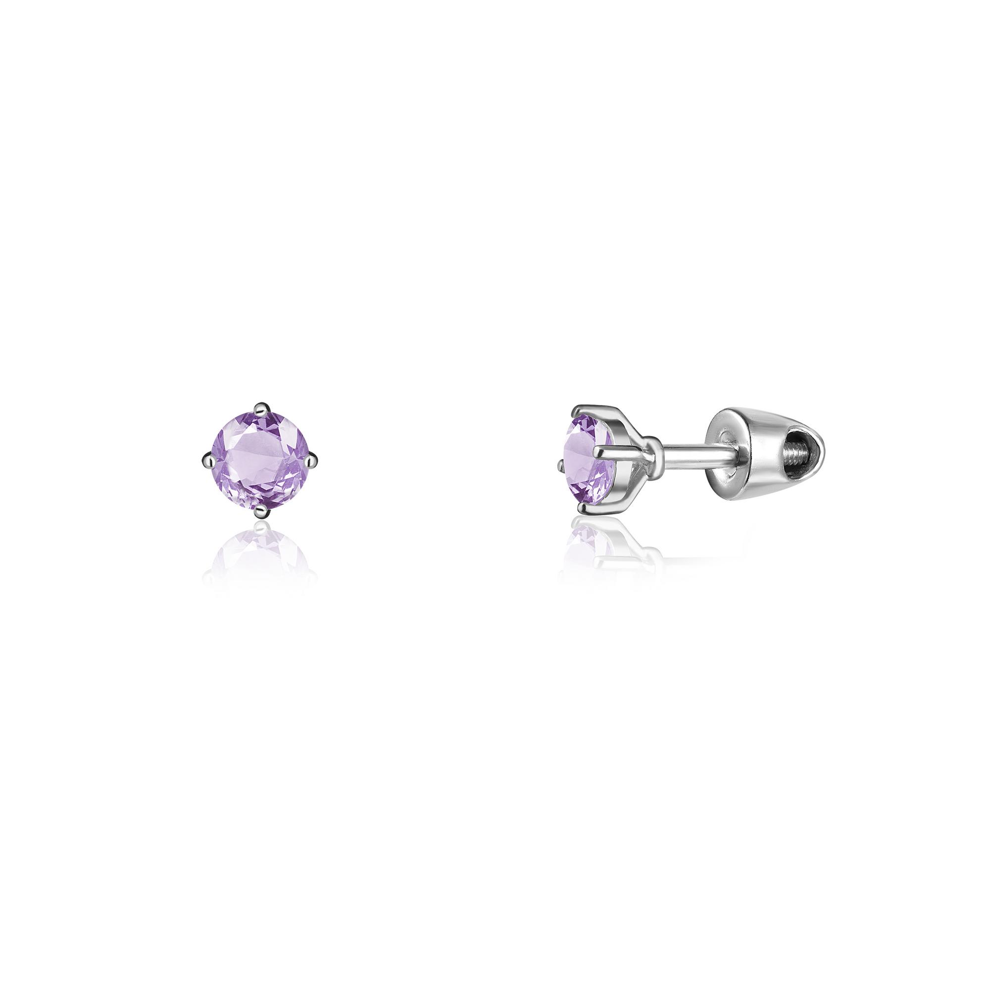 Серьги Crystal Circle с аметистом