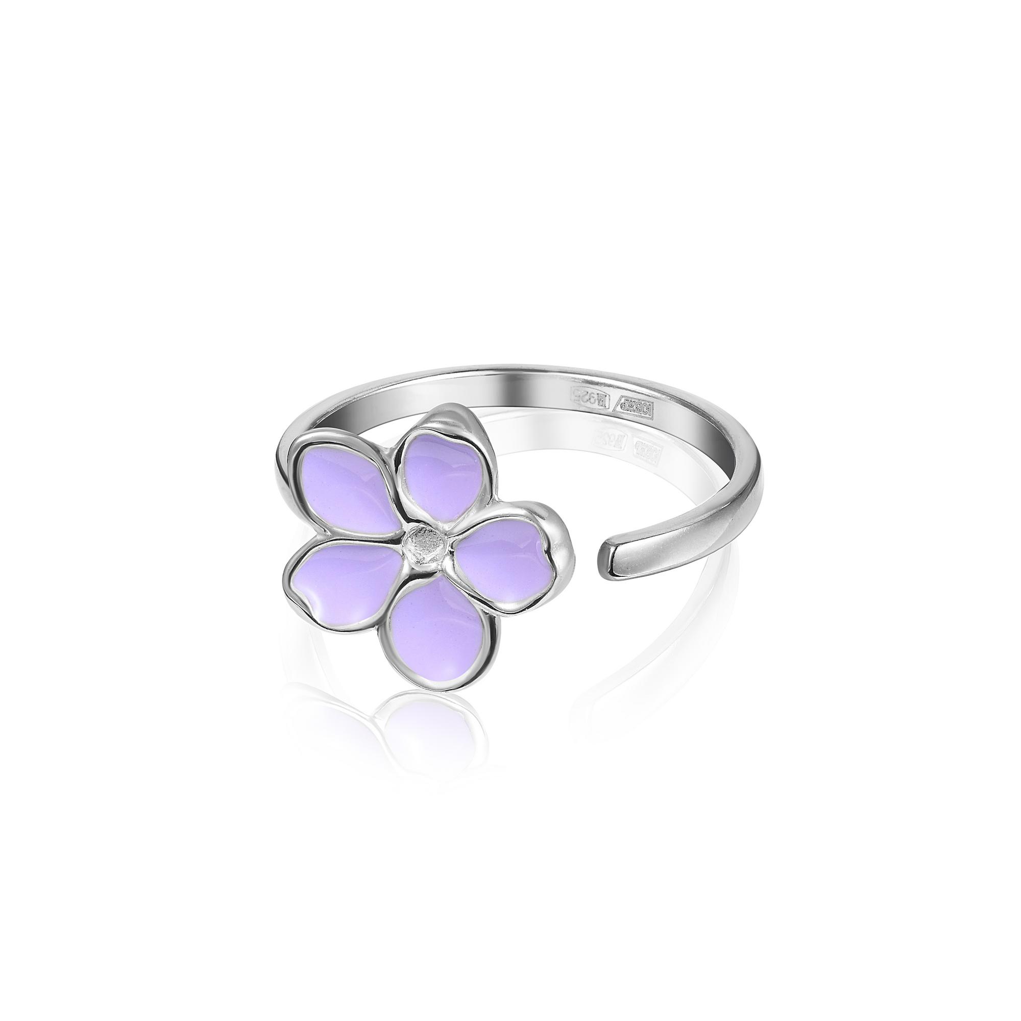 Кольцо Lilac 5, разъемное, сиреневая эмаль