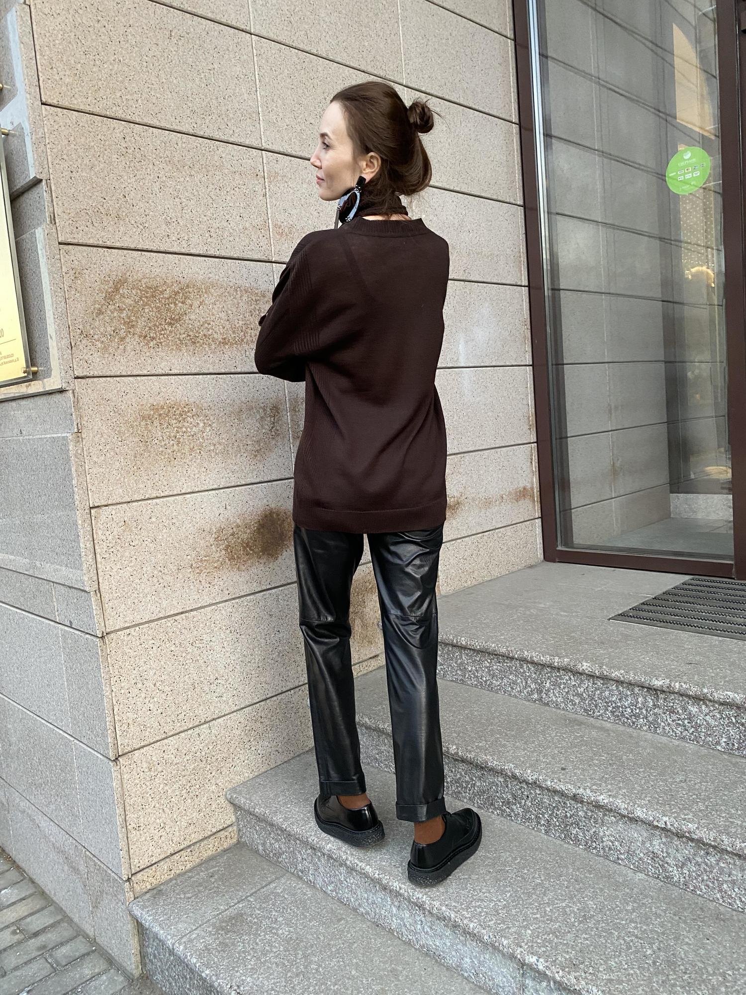 Свитер база со съемным воротом, цвет кофе