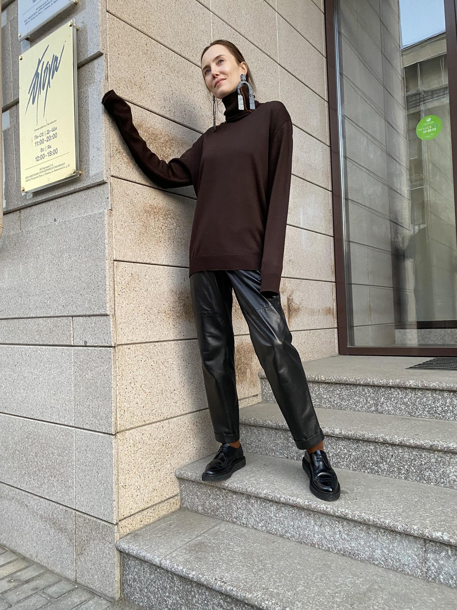 Свитер база со съемным воротом, цвет кофе