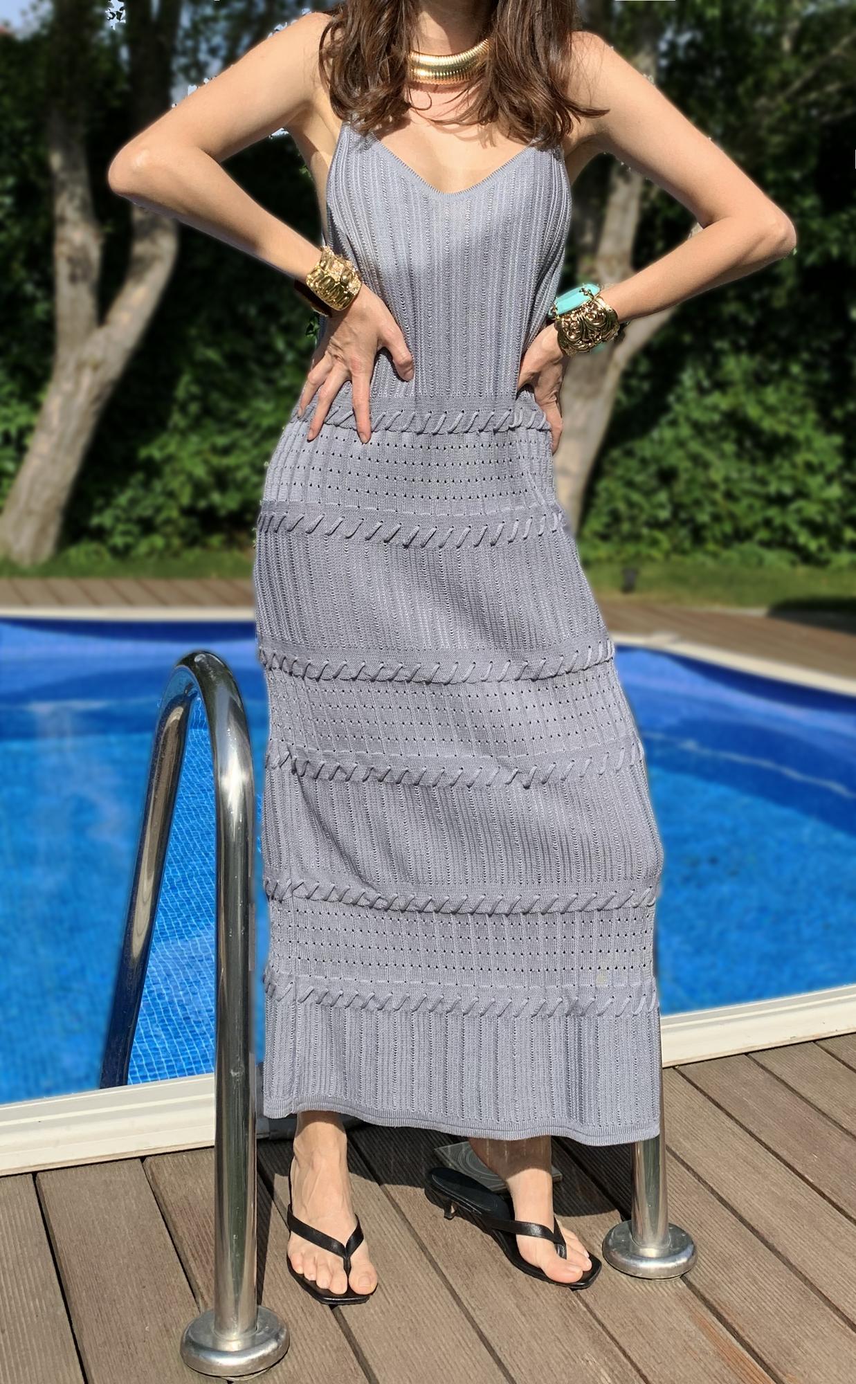 Платье-сарафан, цвет серый