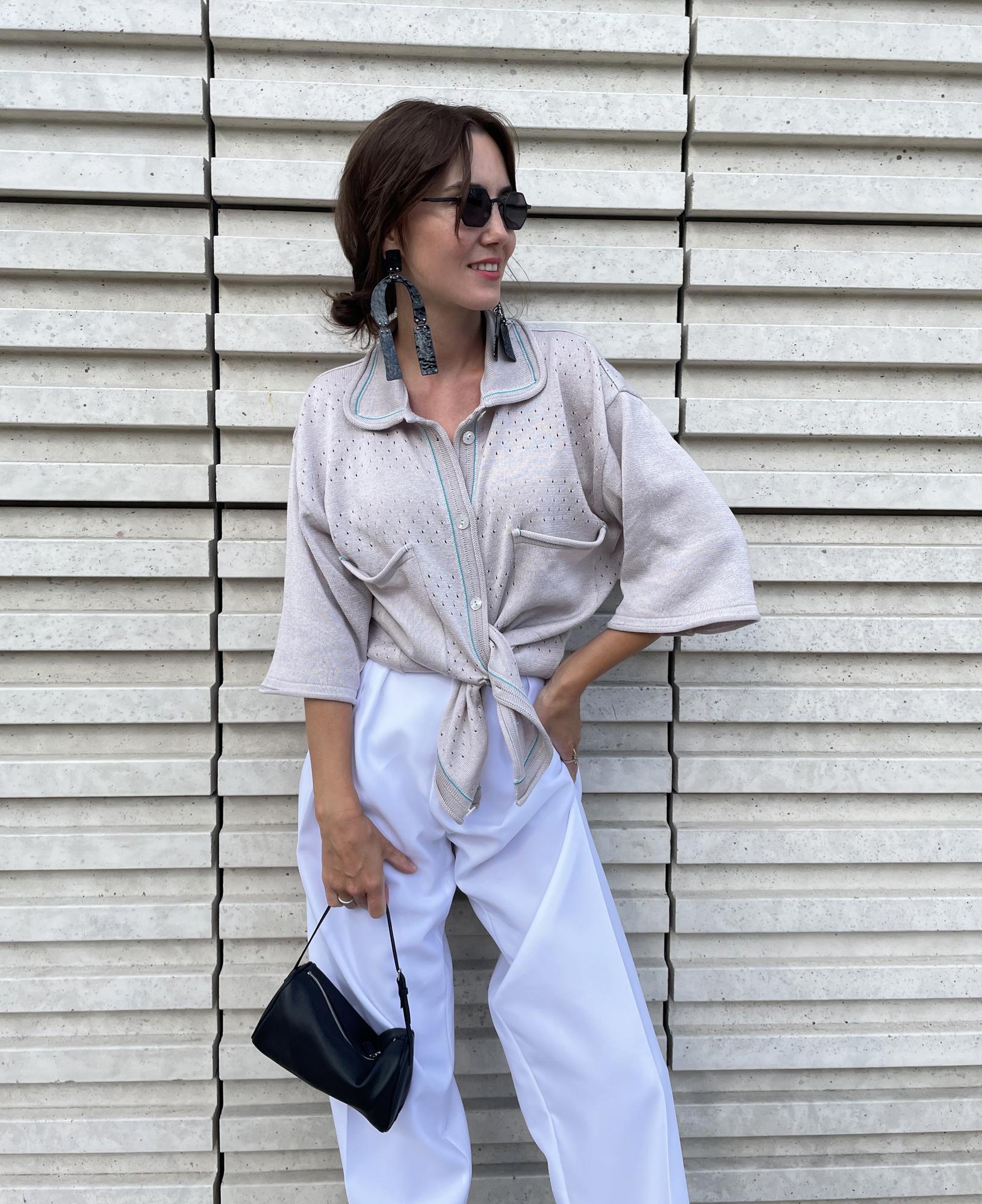 Рубашка свободного силуэта, хлопок