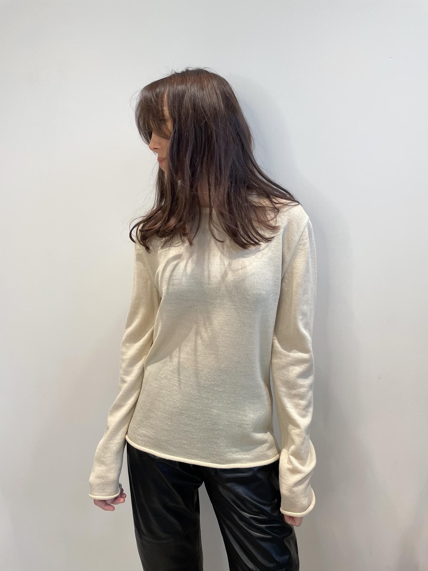 Лонгслив, цвет молочный