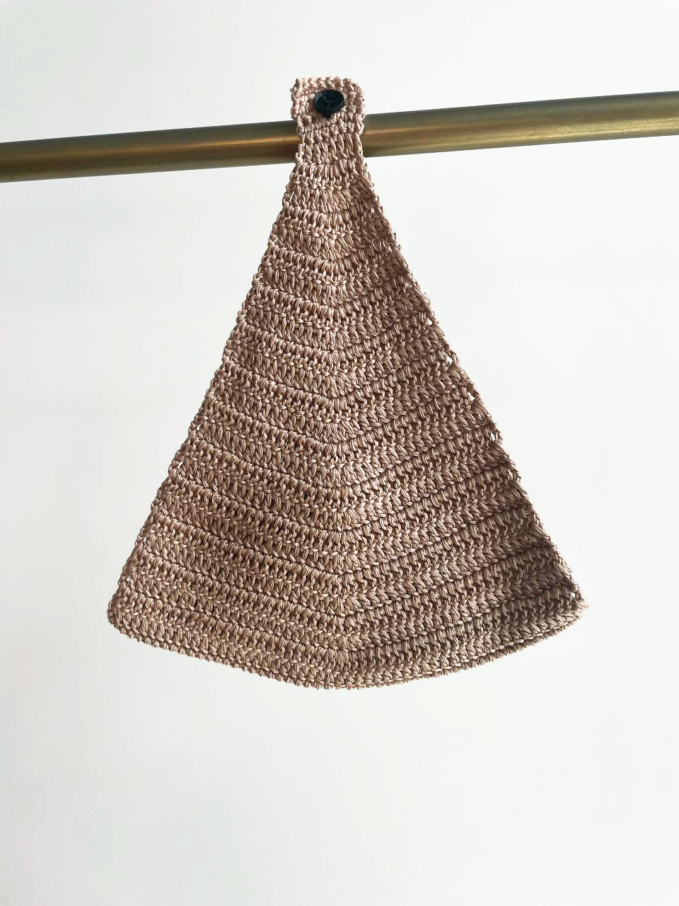 Косынка кроше, цвет бежевый