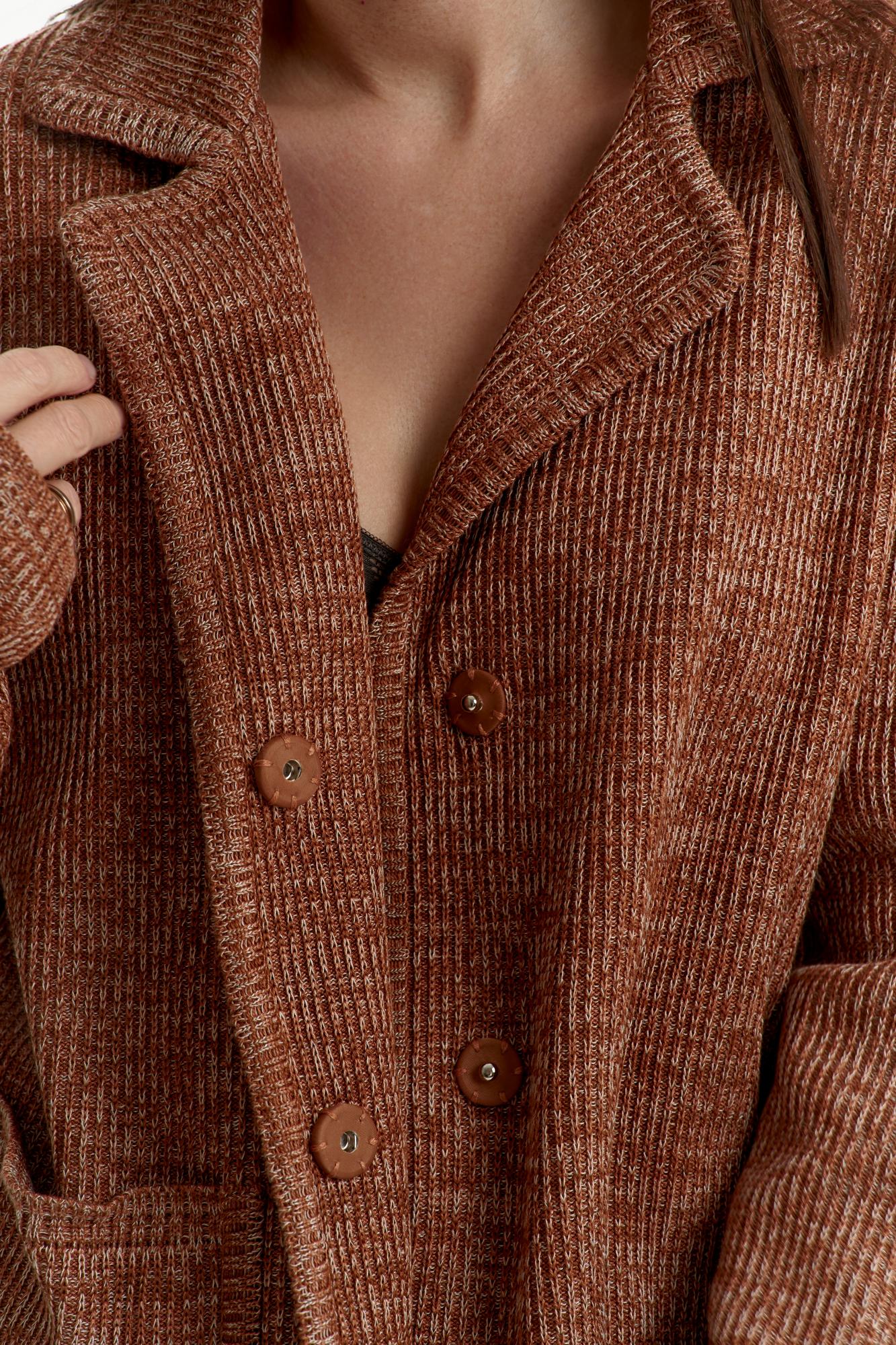 Жакет "меланж", терракотовый