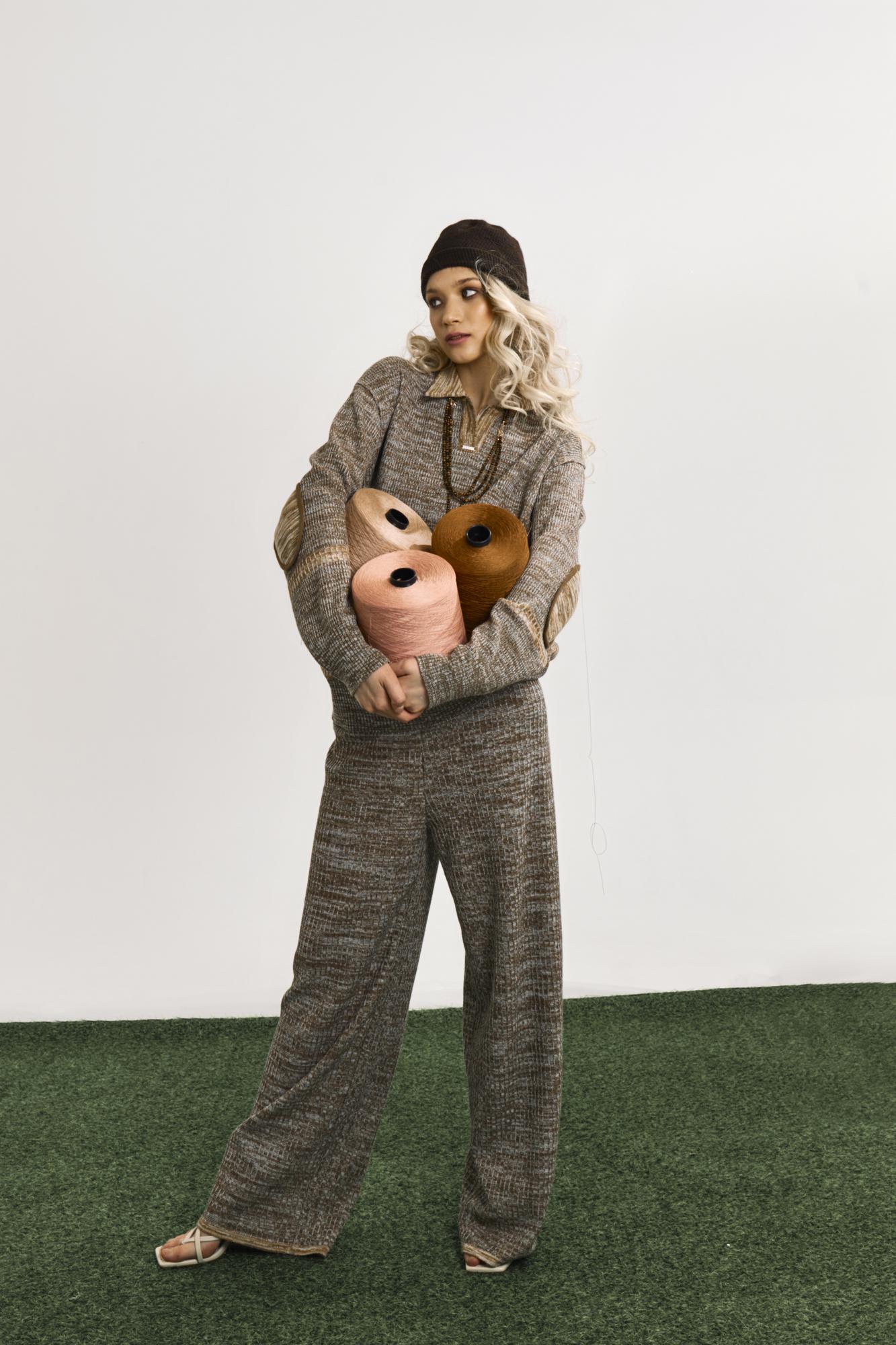 Брюки меланж