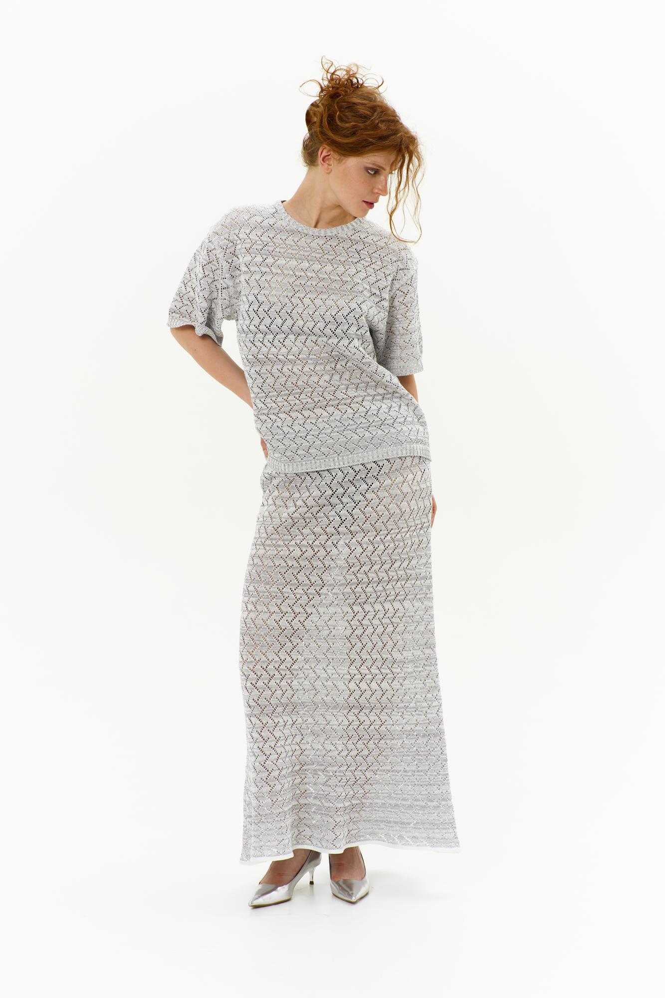 Футболка ажур меланж