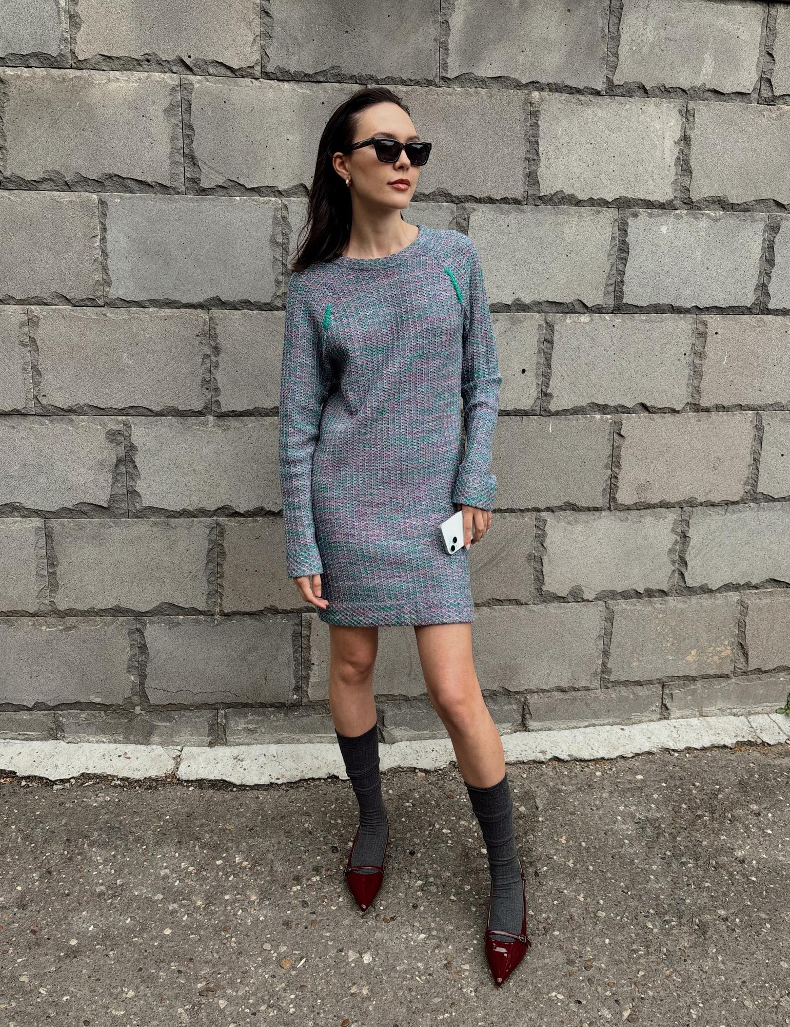 Платье  мини, меланж