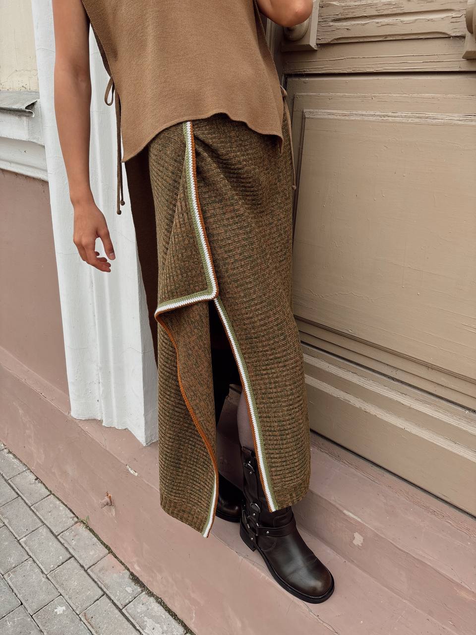 Юбка асимметрия, меланж