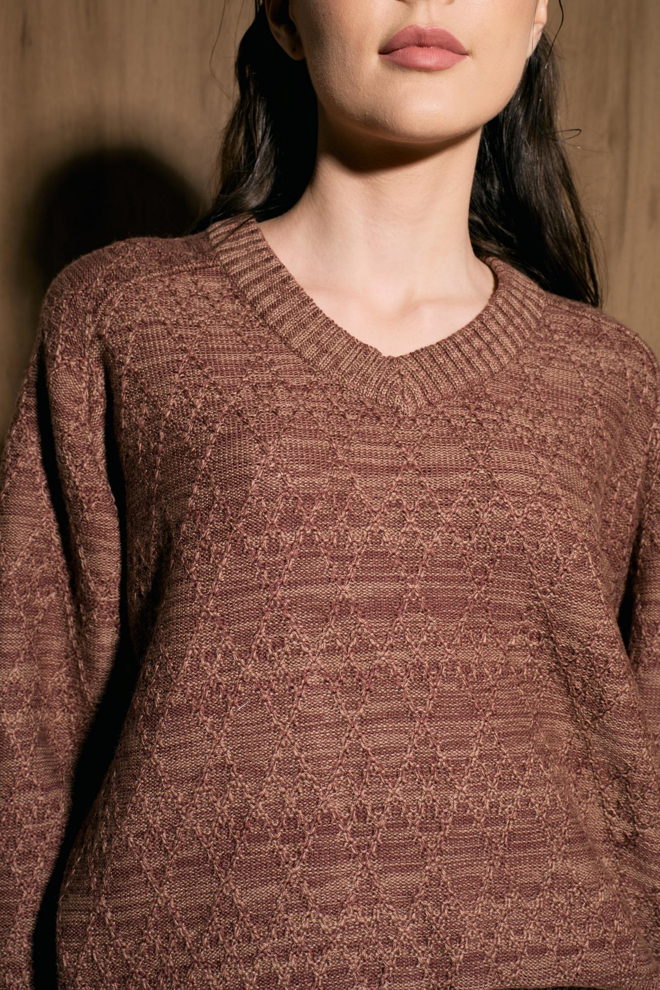 Свитер фактурный,  меланж