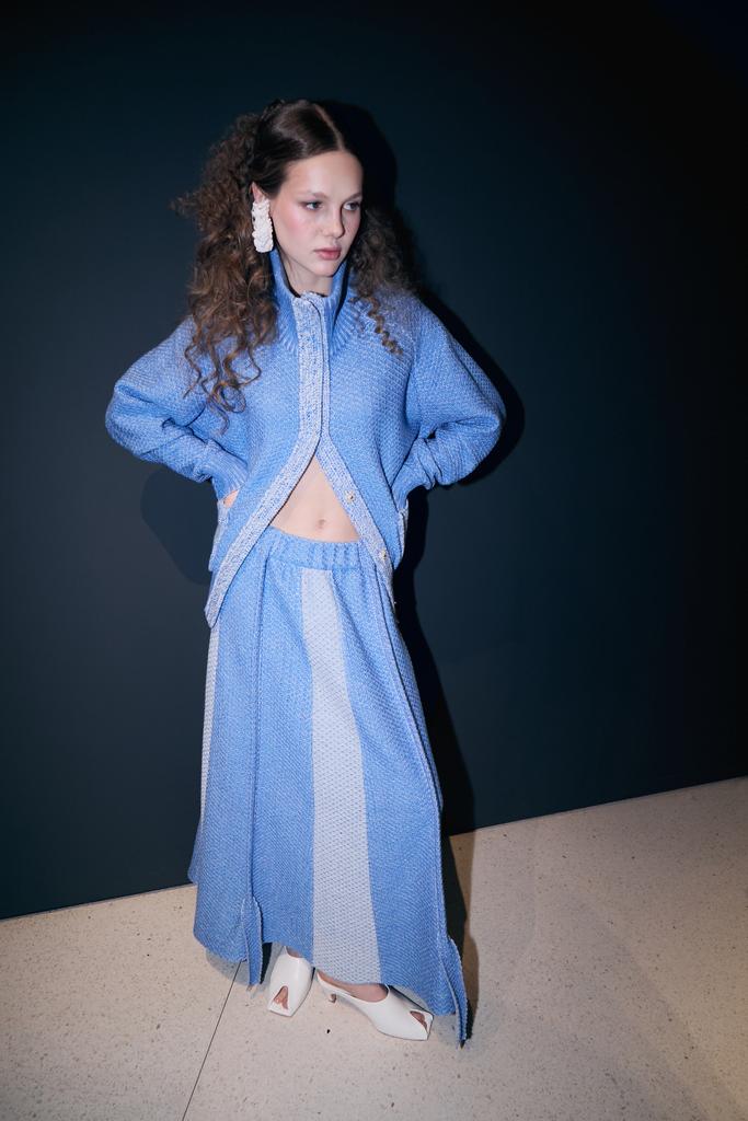 Юбка макси меланж