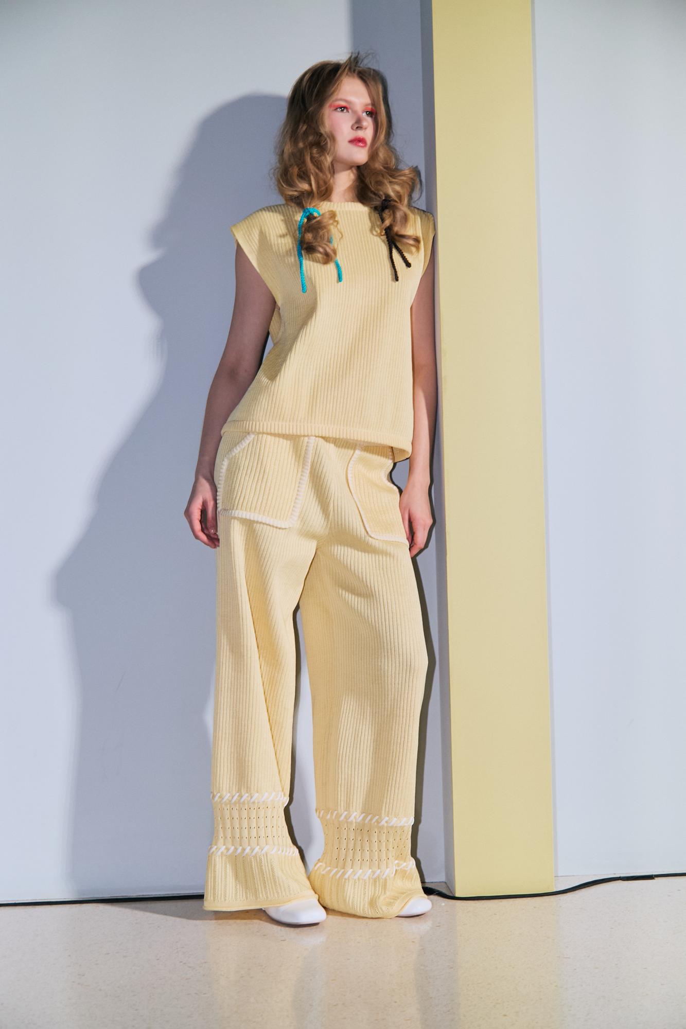 Брюки  оплет, цвет шампань