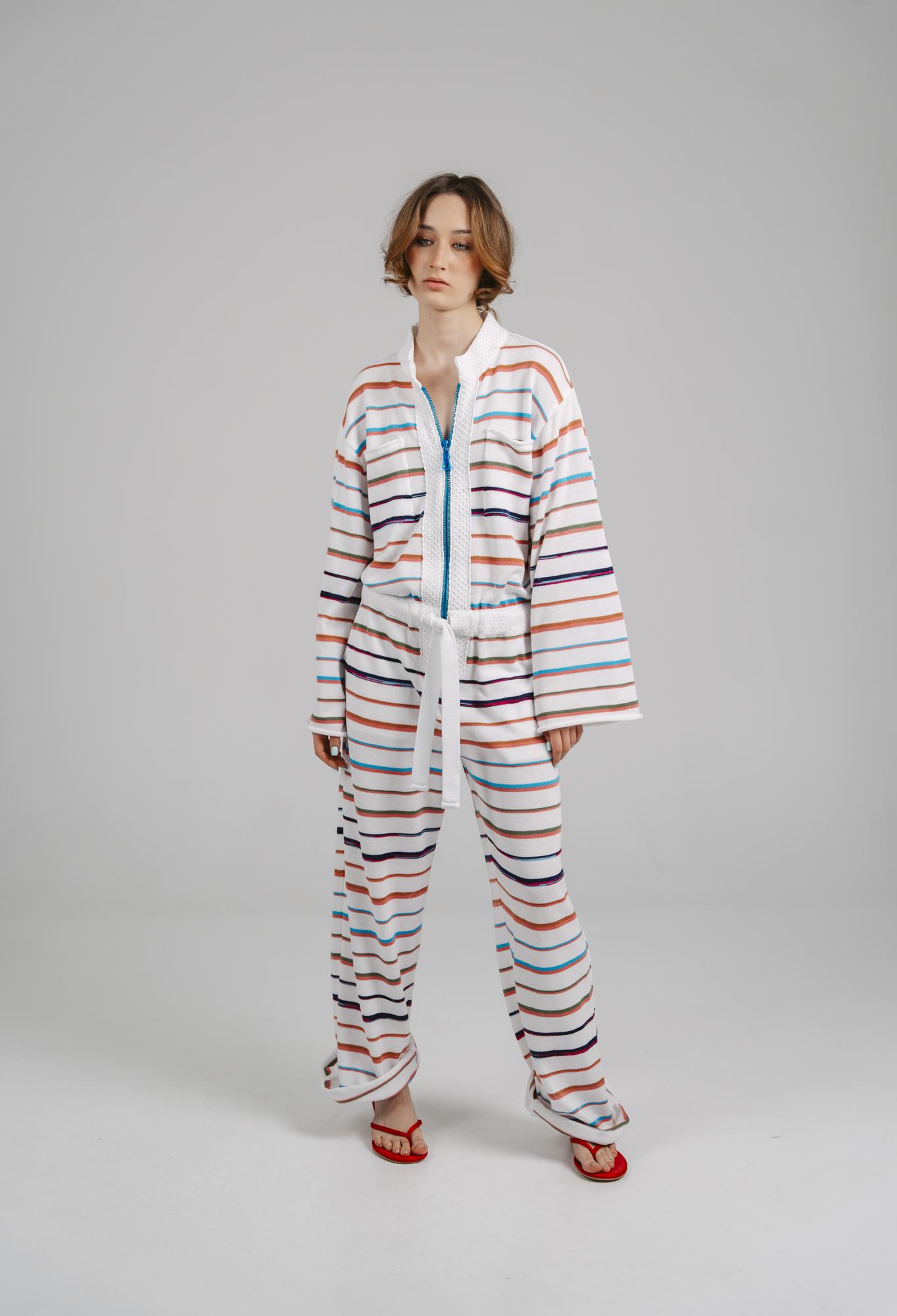 Комбинезон на молнии, полоска