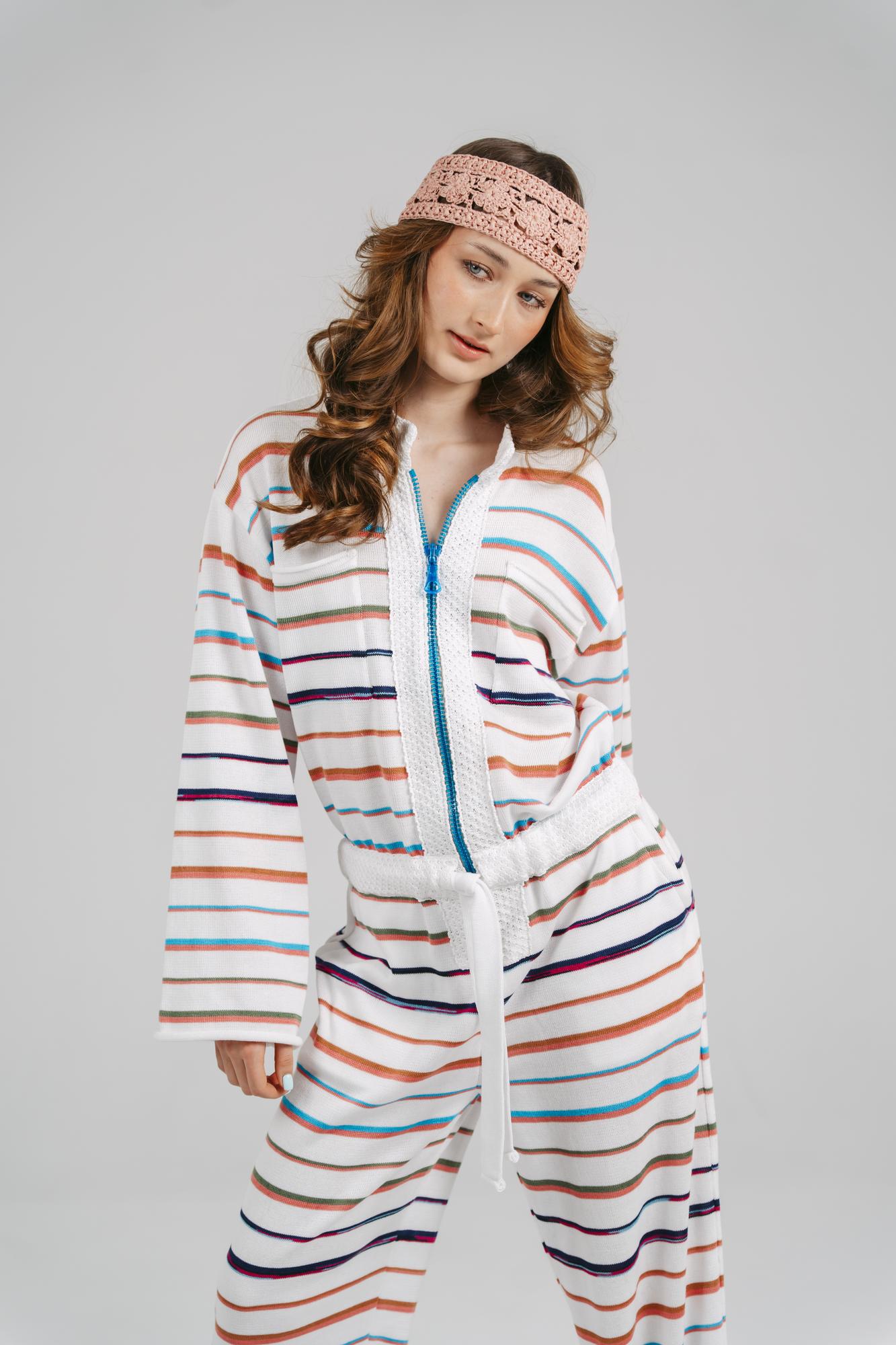 Комбинезон на молнии, полоска