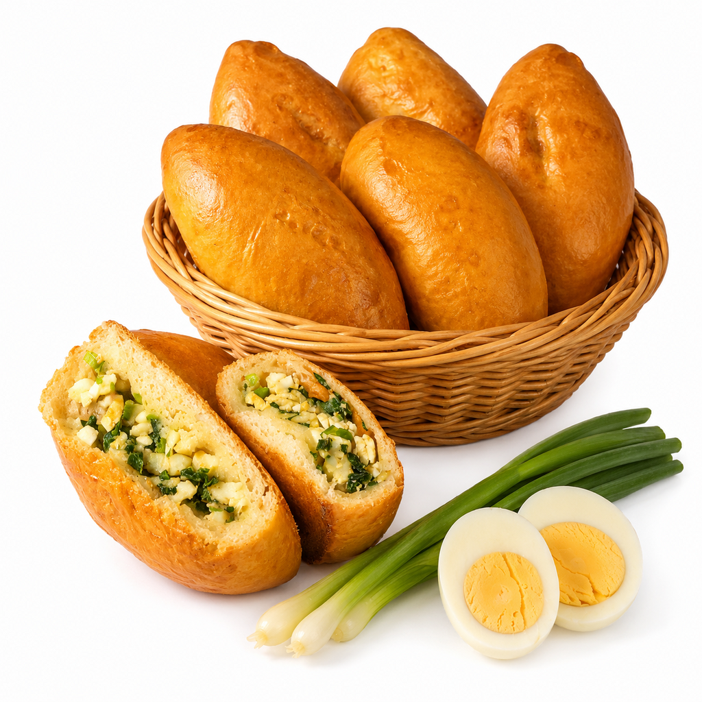 Пирожок с луком и яцом