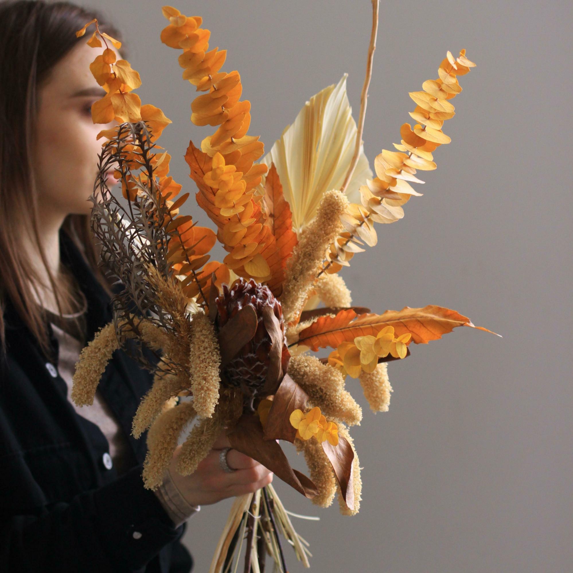 Интерьерный букет  из сухоцветов